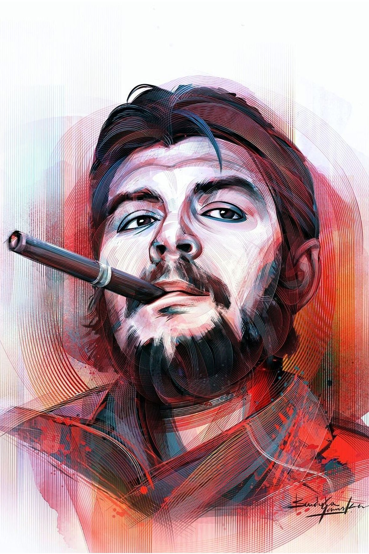 Che Guevara Tasarımlı Ahşap Poster