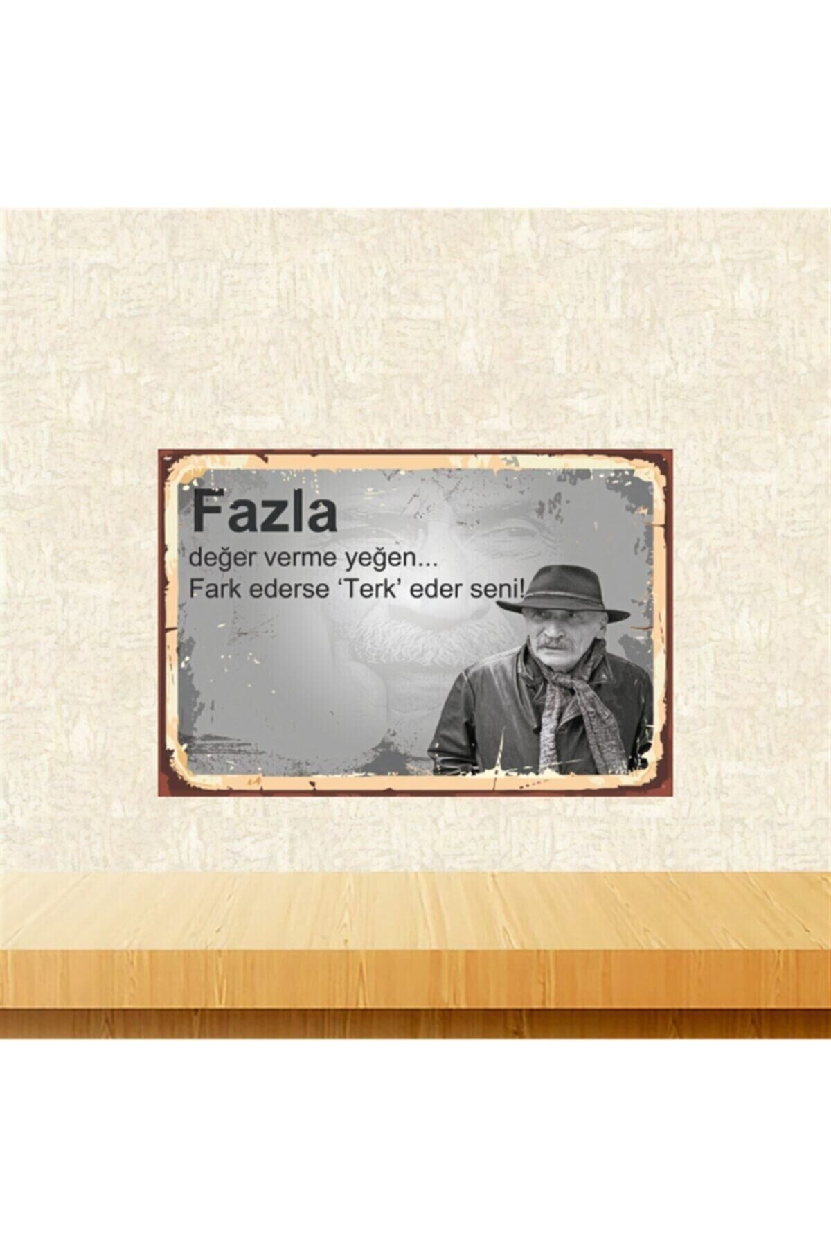 Fazla Değer Verme Yeğen Tuncel Kurtiz 20-30 Cm Retro Ahşap Tablo Tkfx5461