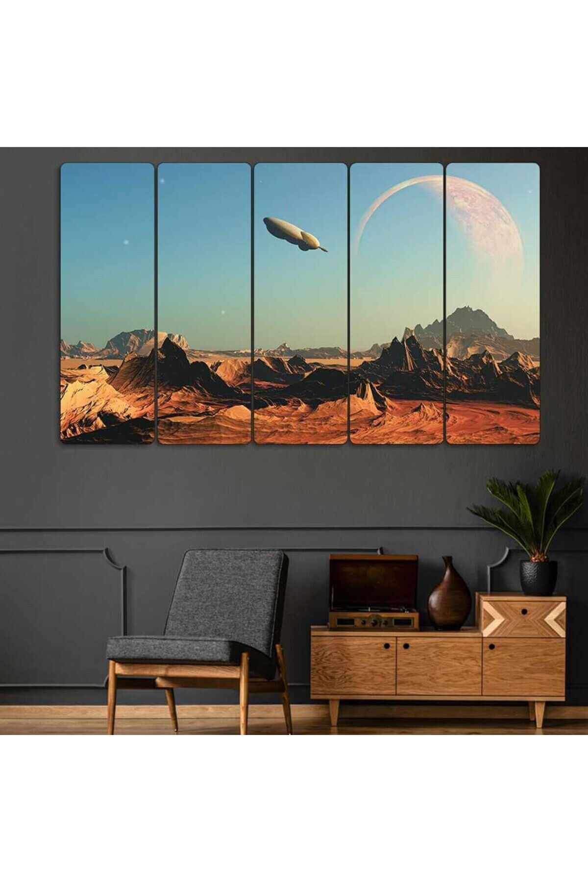 Kurgusal Gezegen, Zeplin - 5 Parçalı Tablo