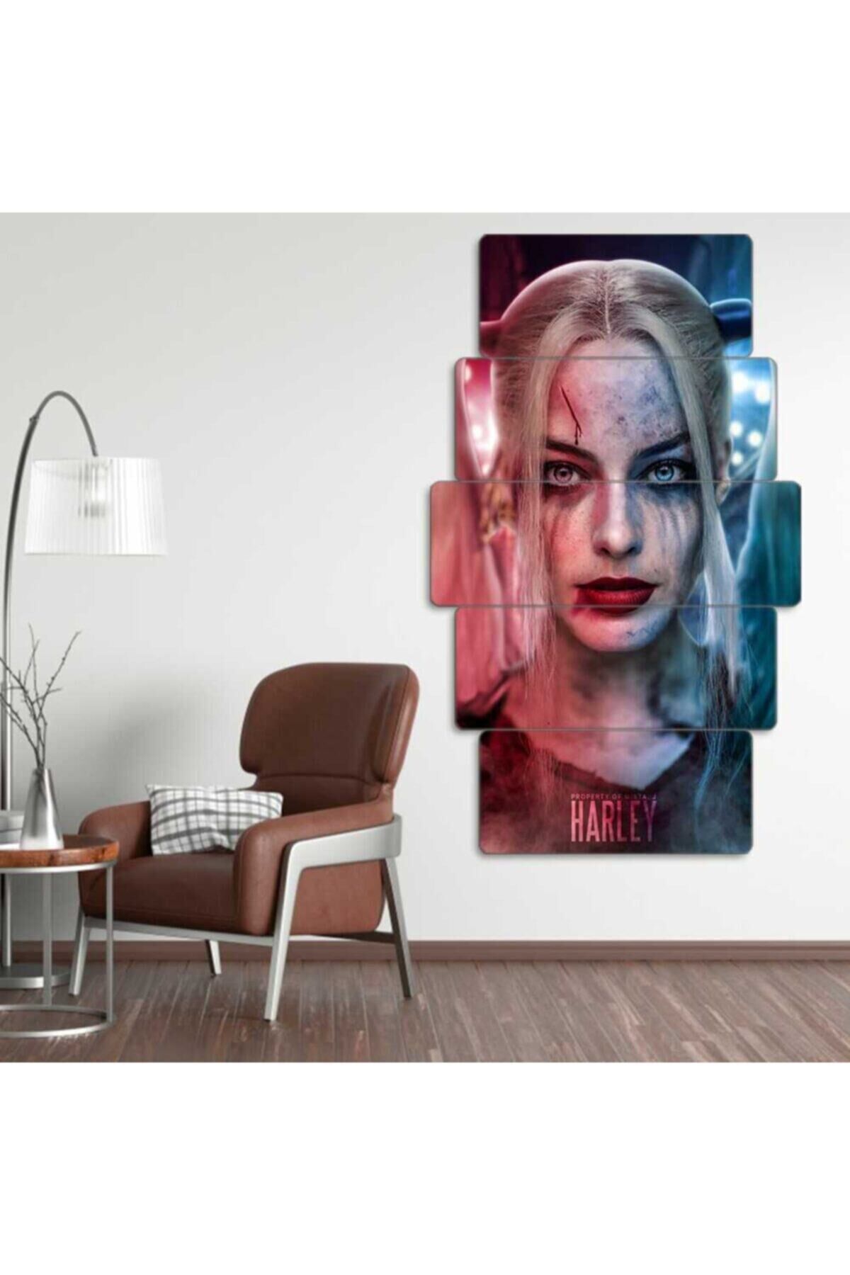 Harley Quinn - 5 Parçalı Tablo