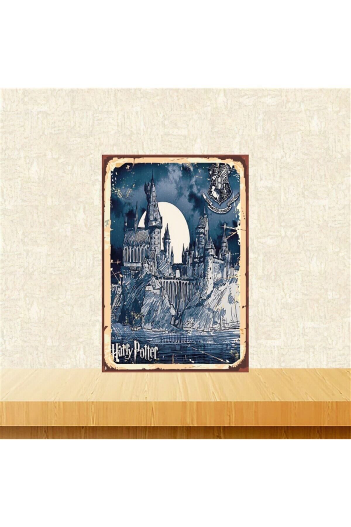Harry Potter Hogwarts 20-30 Cm Retro Ahşap Tablo Tkfx5012