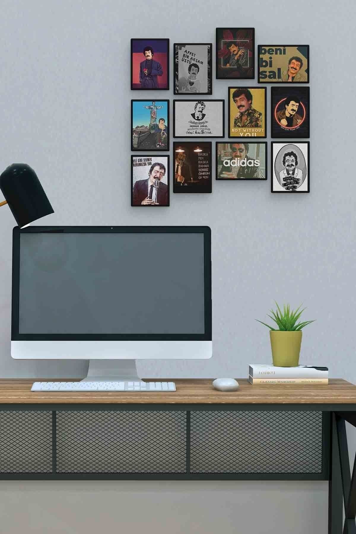 Müslüm Gürses 12 Parça Mdf (ahşap) Tablo Ofis Boyu
