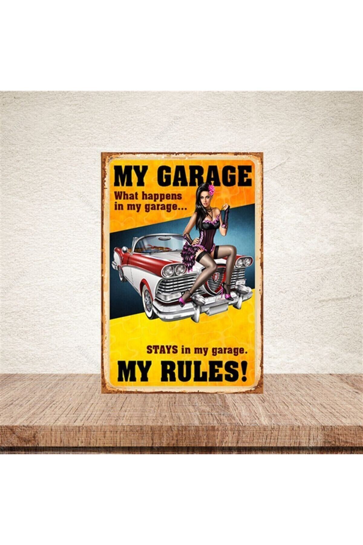 My Garage 20-30 Cm Retro Ahşap Poster