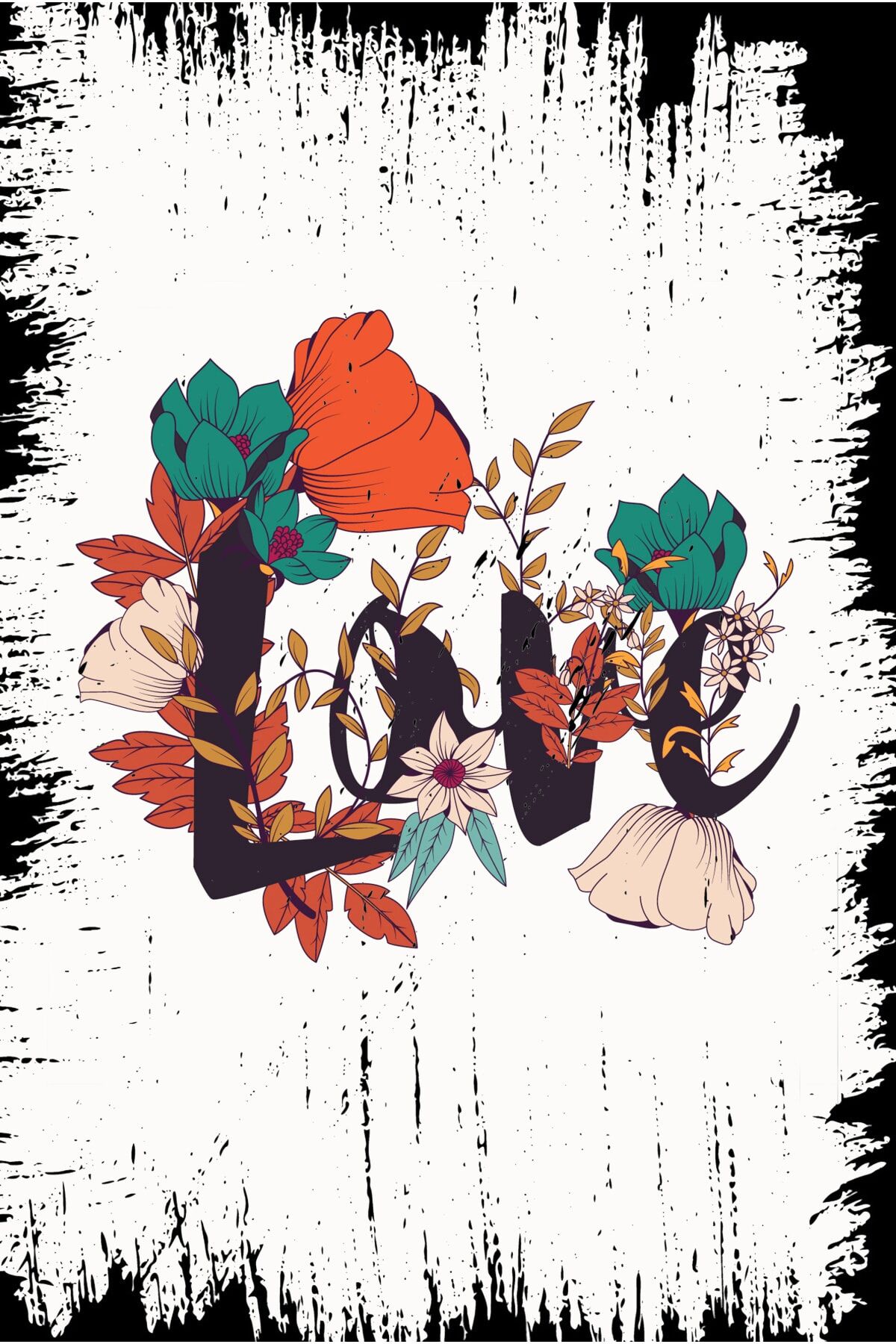 Sevgi Retro Ahşap Duvar Poster 20x30