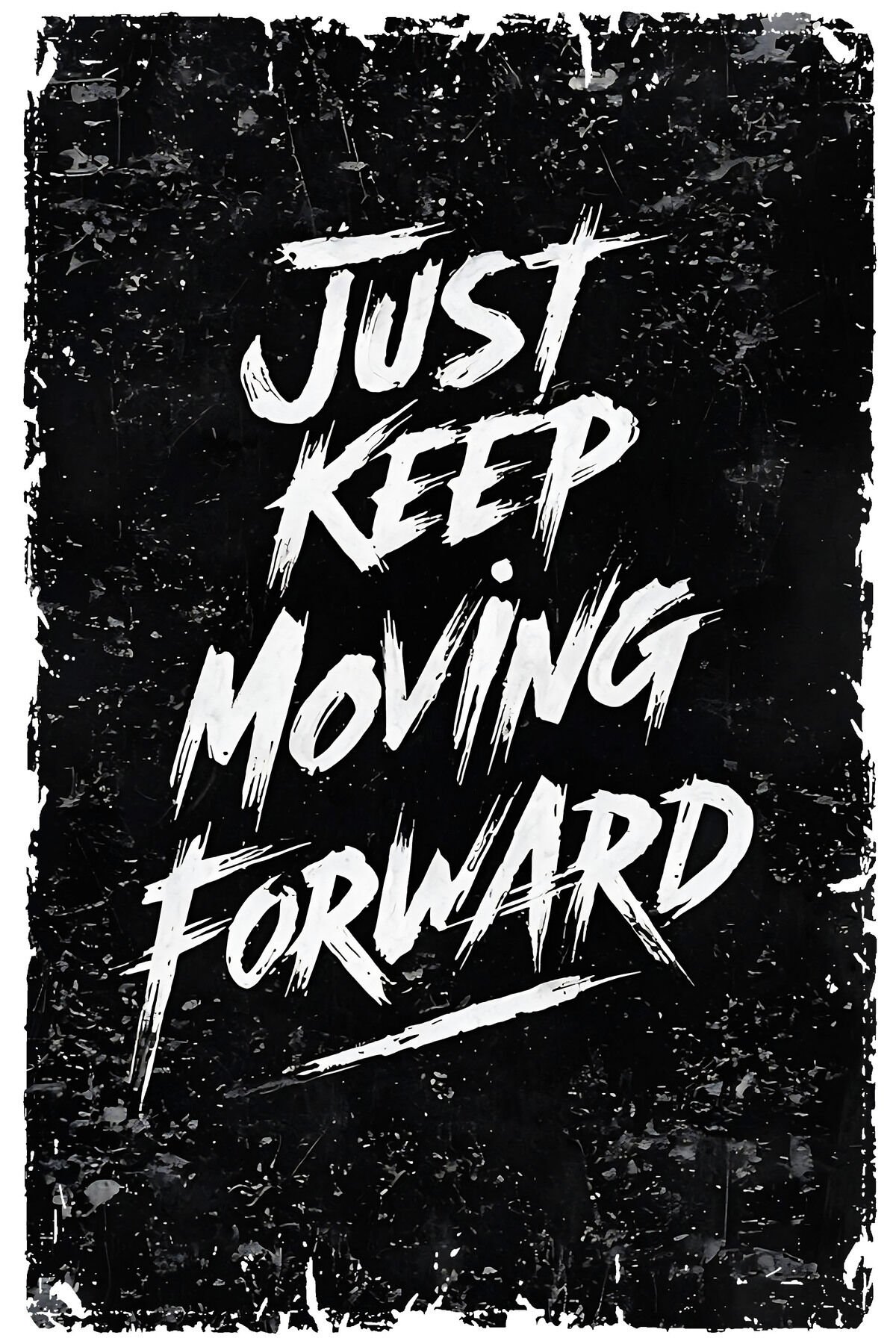 Just Keep Moving Forward Retro Ahşap Poster Tablo (20x30)