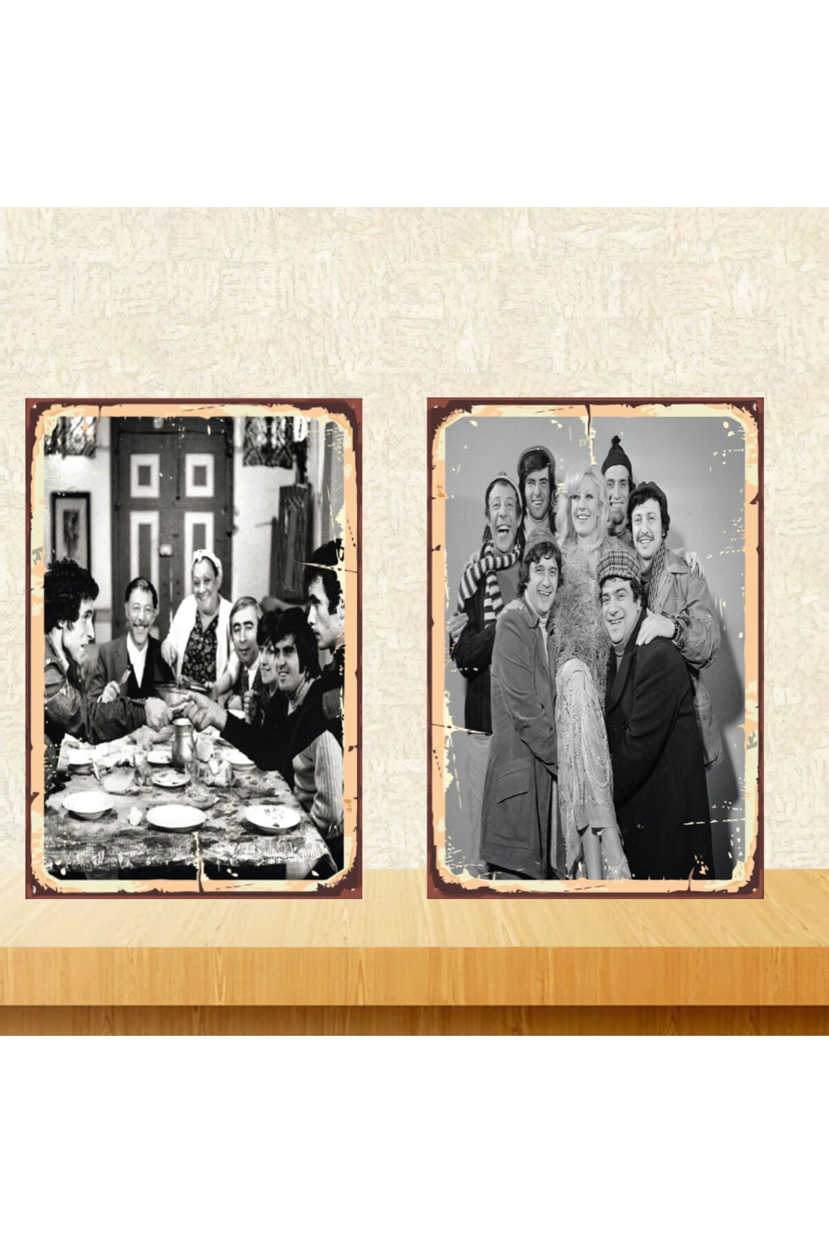 Yeşilçam Temalı Temalı 2 Adet 20x30 CM MDF Ahşap Tablo Seti 029