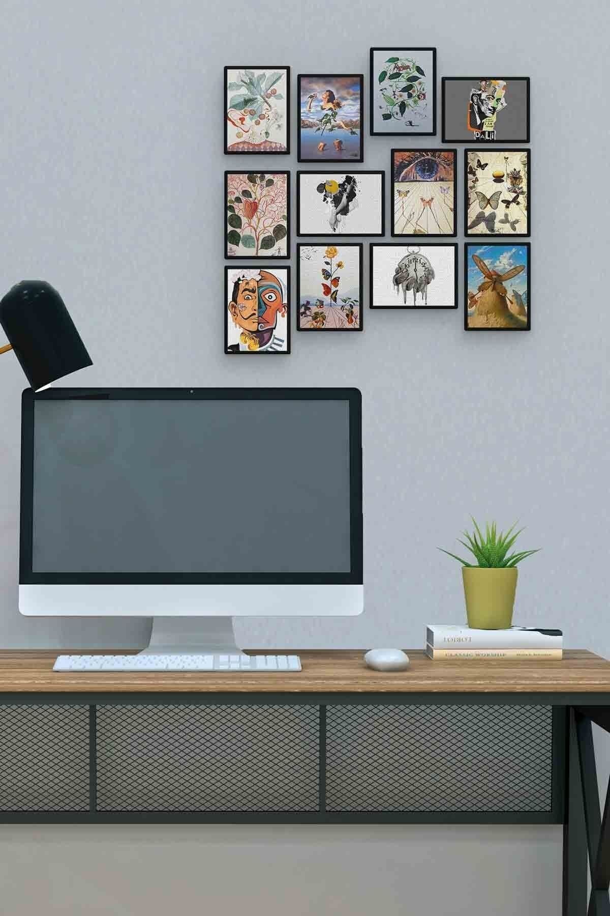 Salvador Dali 12 Parça Mdf (ahşap) Tablo Ofis Boyu