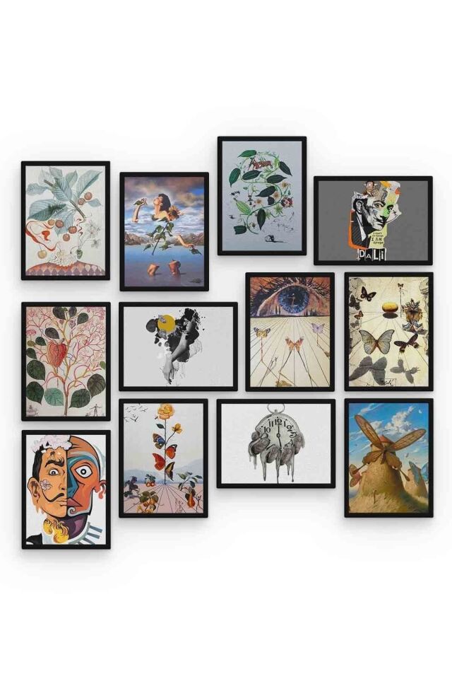 Salvador Dali 12 Parça Mdf (ahşap) Tablo Ofis Boyu