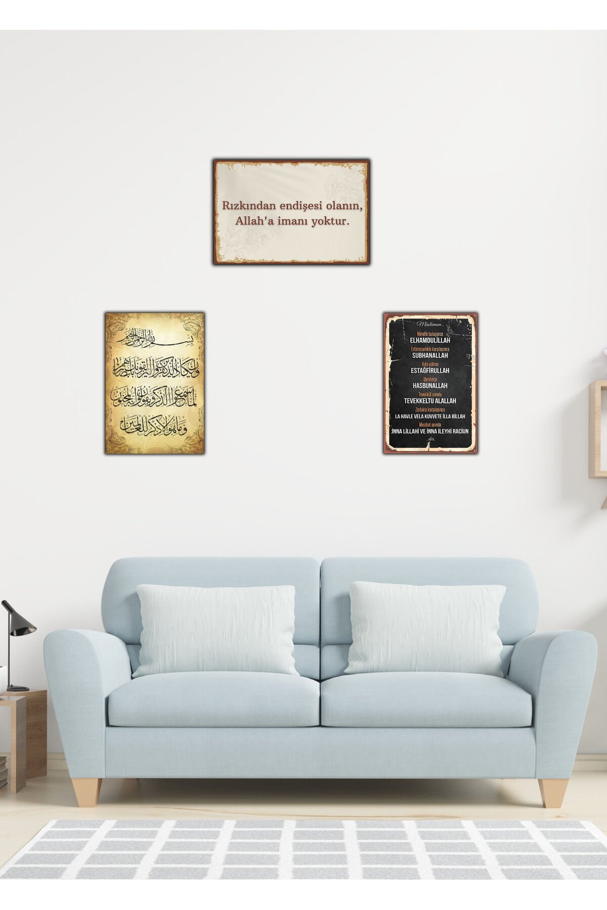 Dualar 3'lü Ahşap Poster Set (20x30cm)