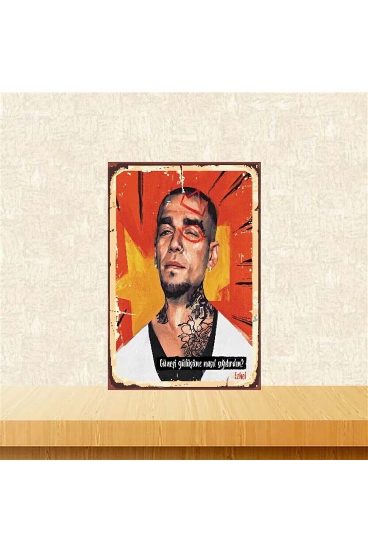 Ezhel 20-30 Cm Retro Ahşap Poster Tkfx3699