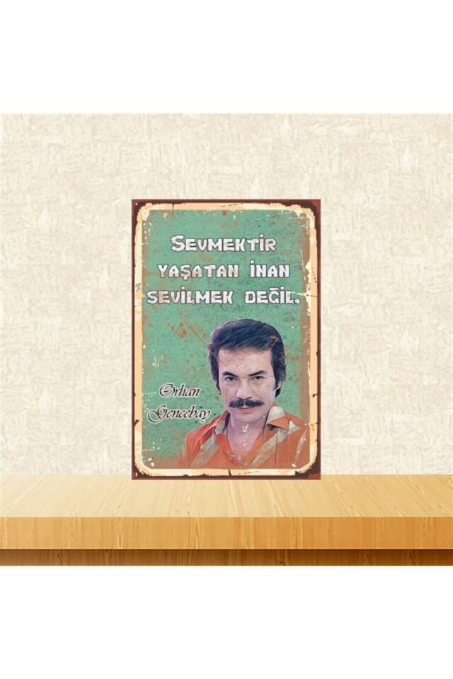 Orhan Gencebay Sevmektir Yaşatan 20-30 Cm Retro Ahşap Tablo Tkfx4521