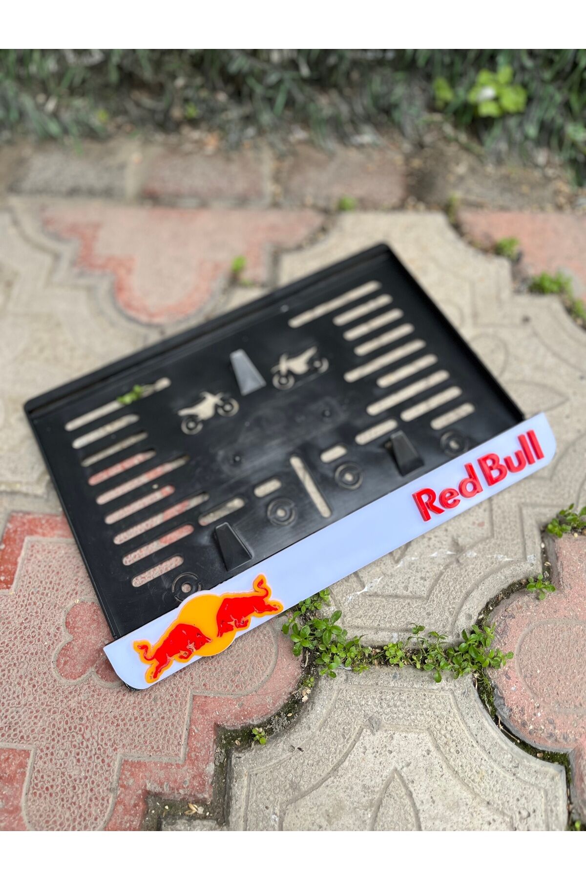Redbull Motorsiklet Plakalık Beyaz 3D Model
