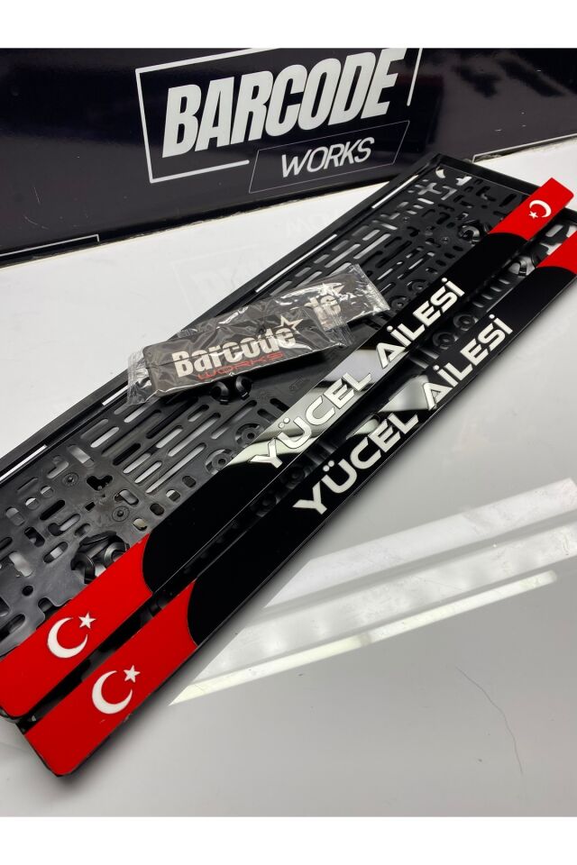 Ay Yıldız Türk Bayraklı Takmatik Plakalık Model Kişiye Özel