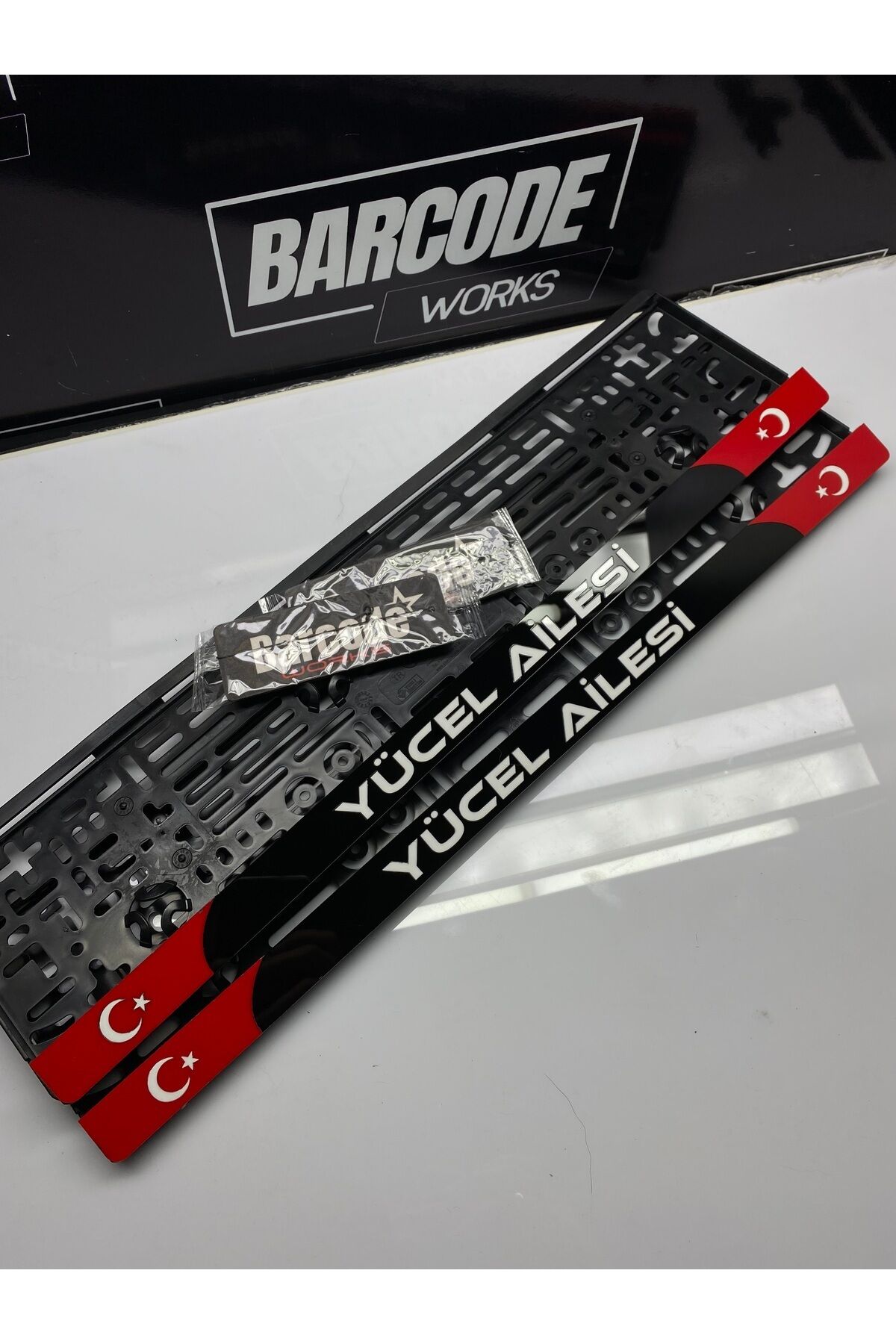 Ay Yıldız Türk Bayraklı Takmatik Plakalık Model Kişiye Özel