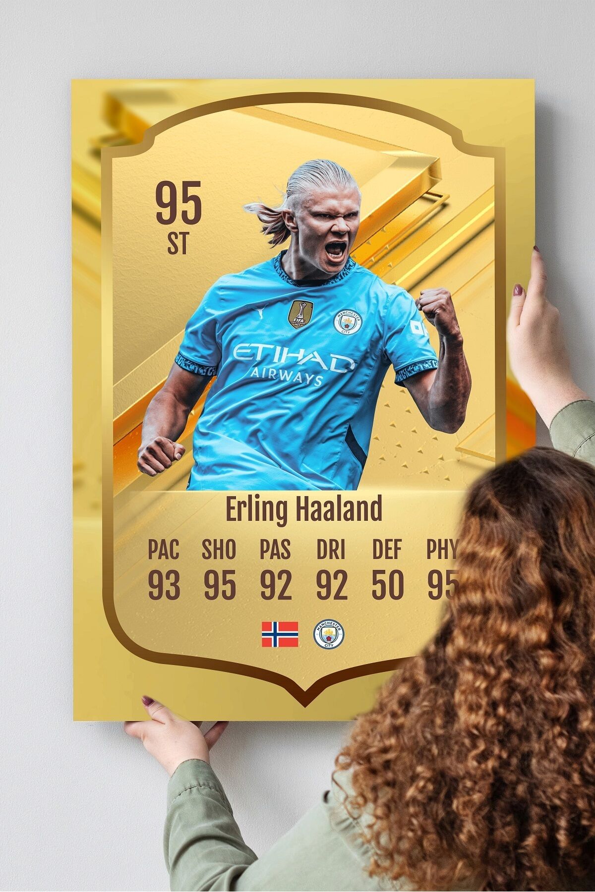 Futbolcu Fut Card mdf tablo serisi seti