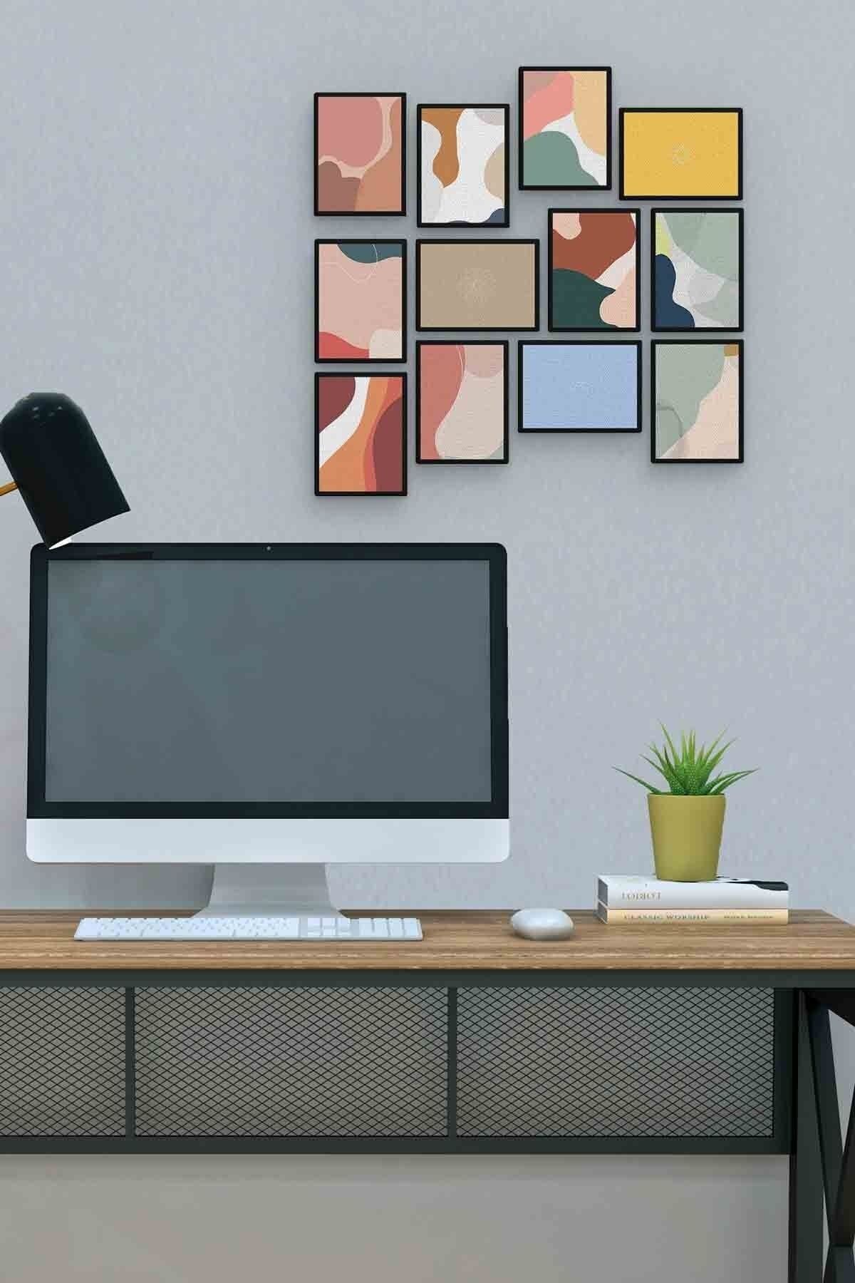 Renkler 12 Parça Mdf (ahşap) Tablo Ofis Boyu