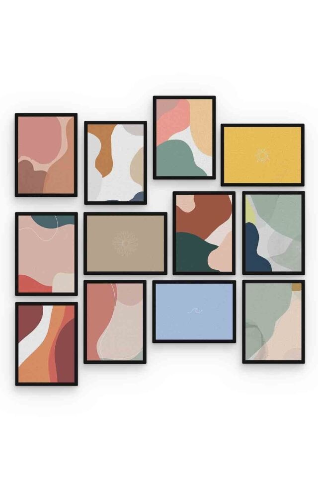 Renkler 12 Parça Mdf (ahşap) Tablo Ofis Boyu