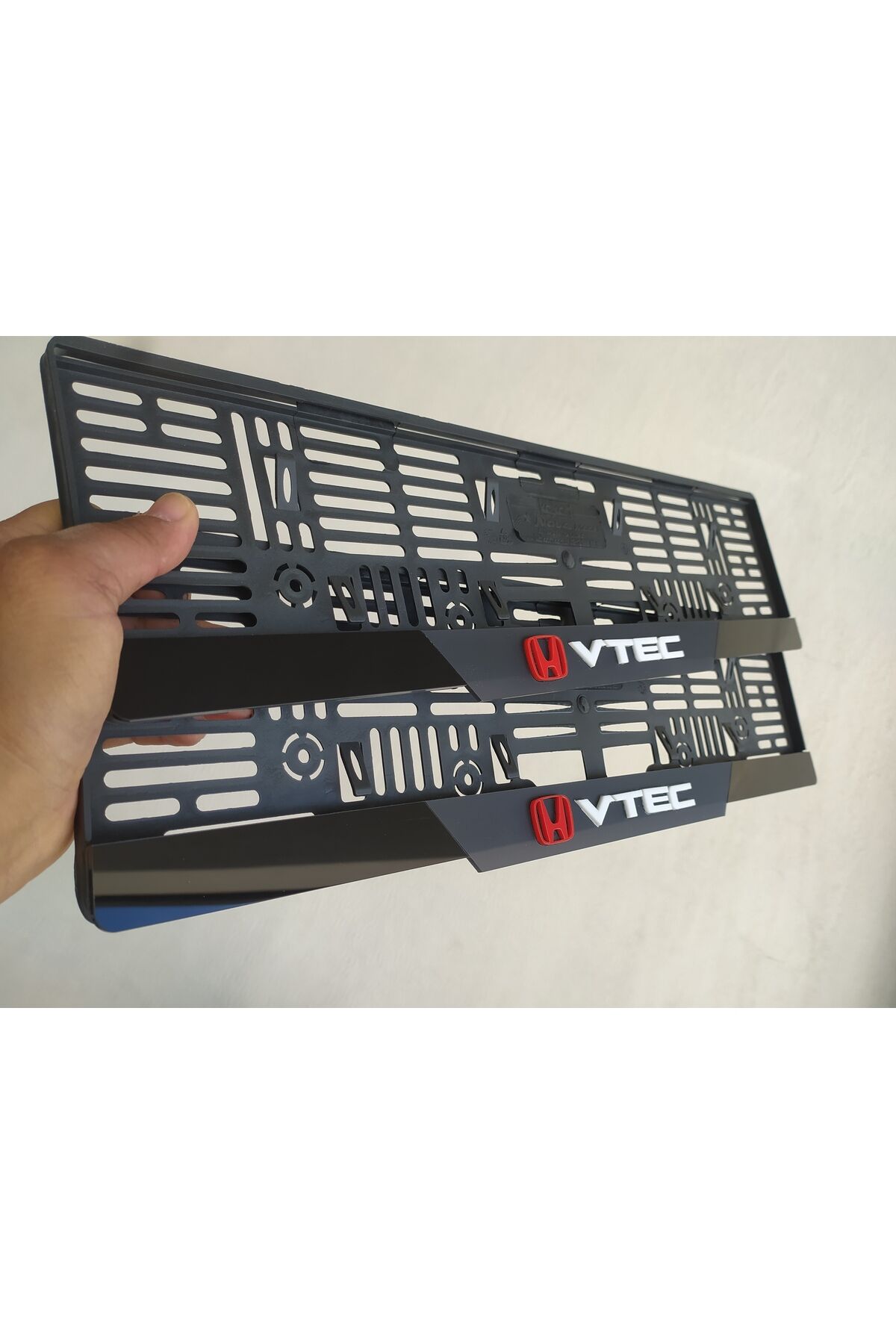 Honda Vtec Uyumlu Kabartma Yazılı MAT Pleksi Plakalık Takımı 2'li Set