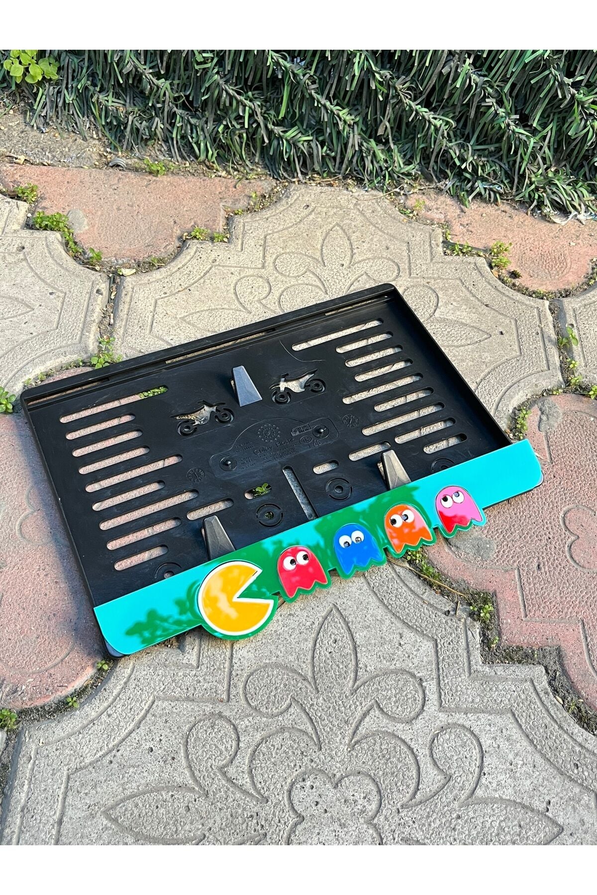 Pacman Motorsiklet Plakalık Renkli