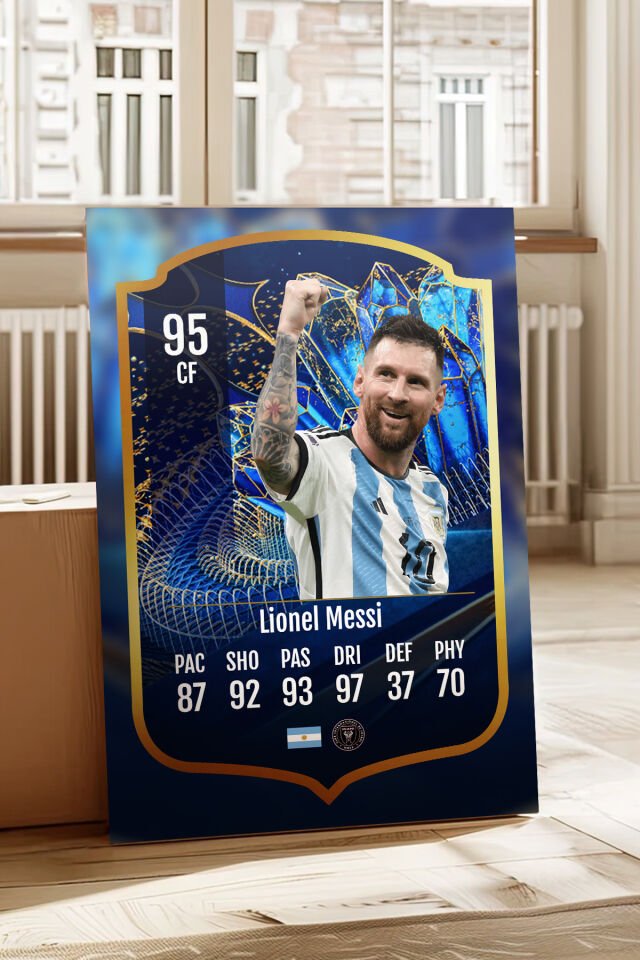 Futbolcu Fut Card mdf tablo serisi seti