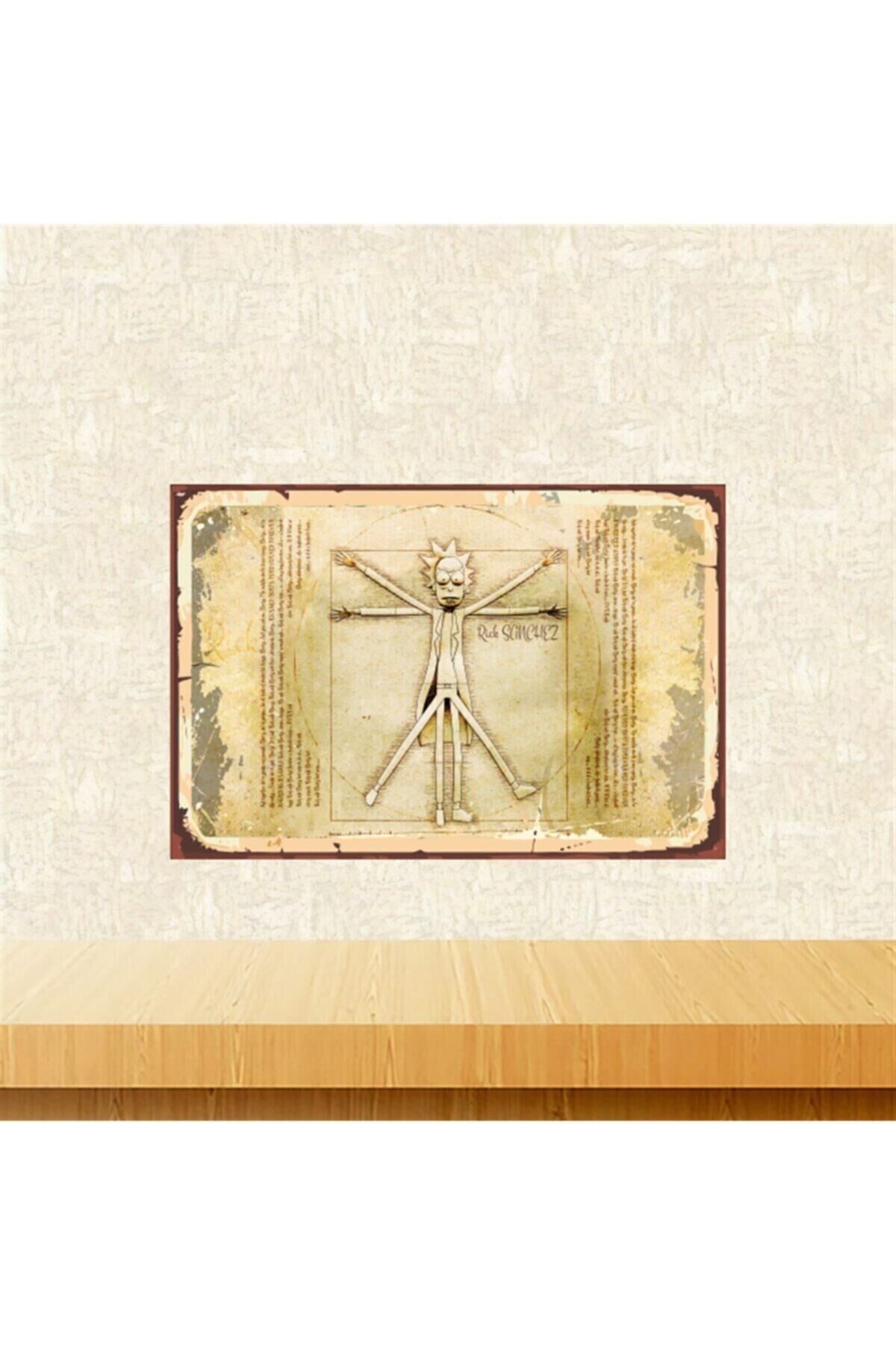 Rick And Morty Tasarımlı 20-30 cm Retro Ahşap Tablo Tkfx5656