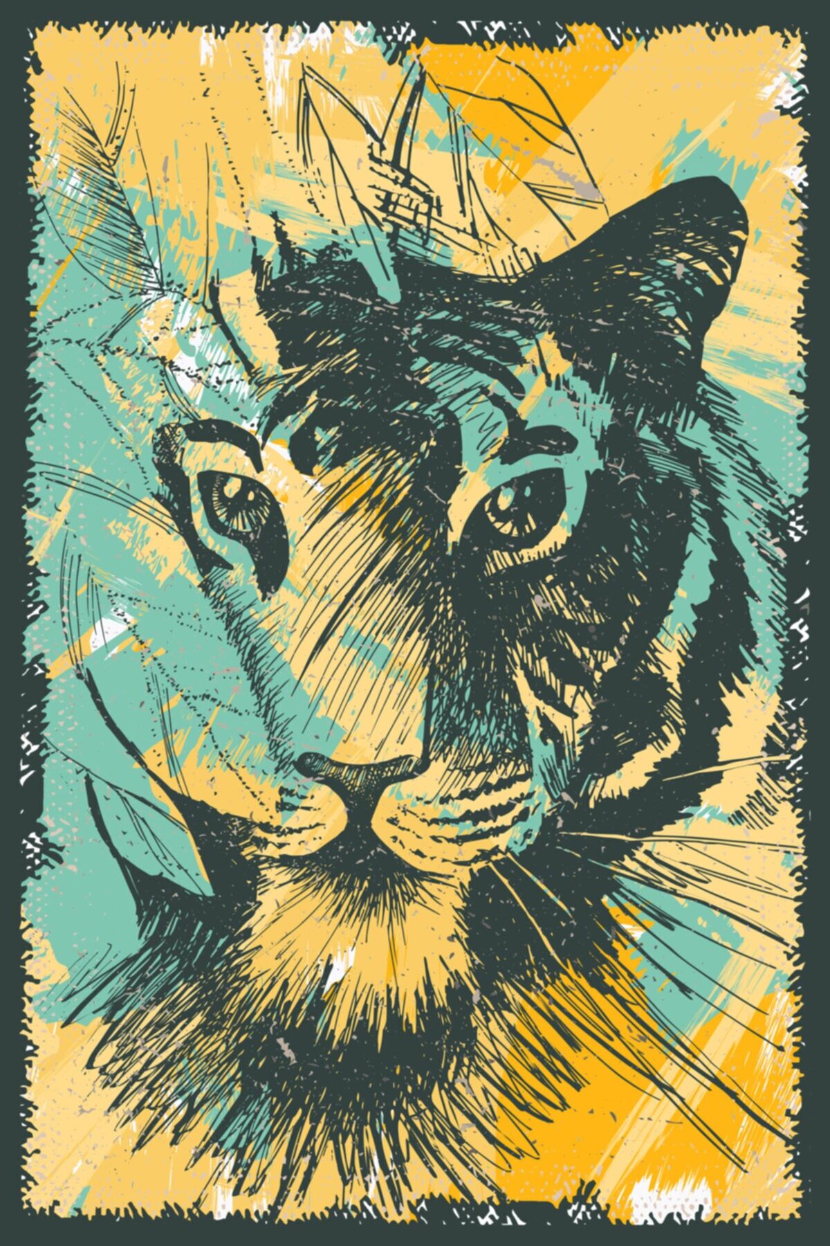 Kaplan Tasarım Retro Ahşap Poster