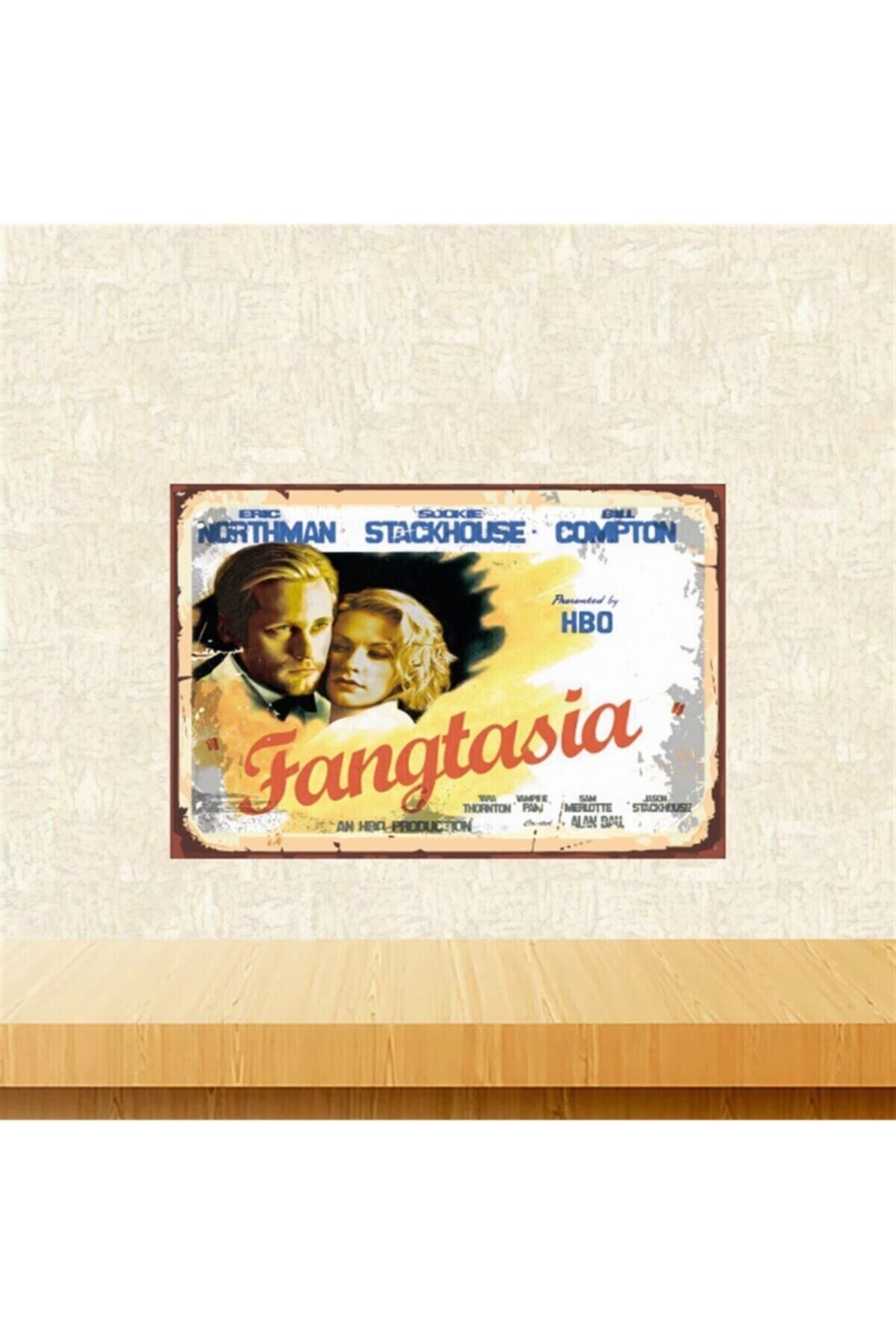 Fangtasia Tasarımlı 20-30 Cm Retro Ahşap Tablo Tkfx5726