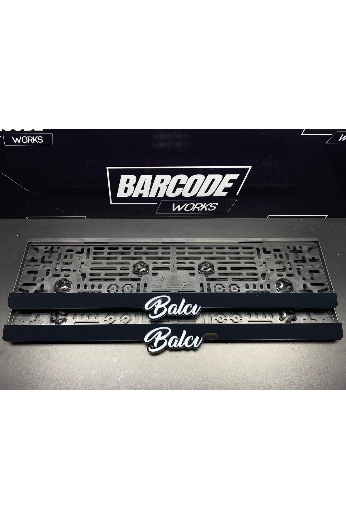 El Yazılı Piano Black Takmatik Plakalık Kişiye Özel