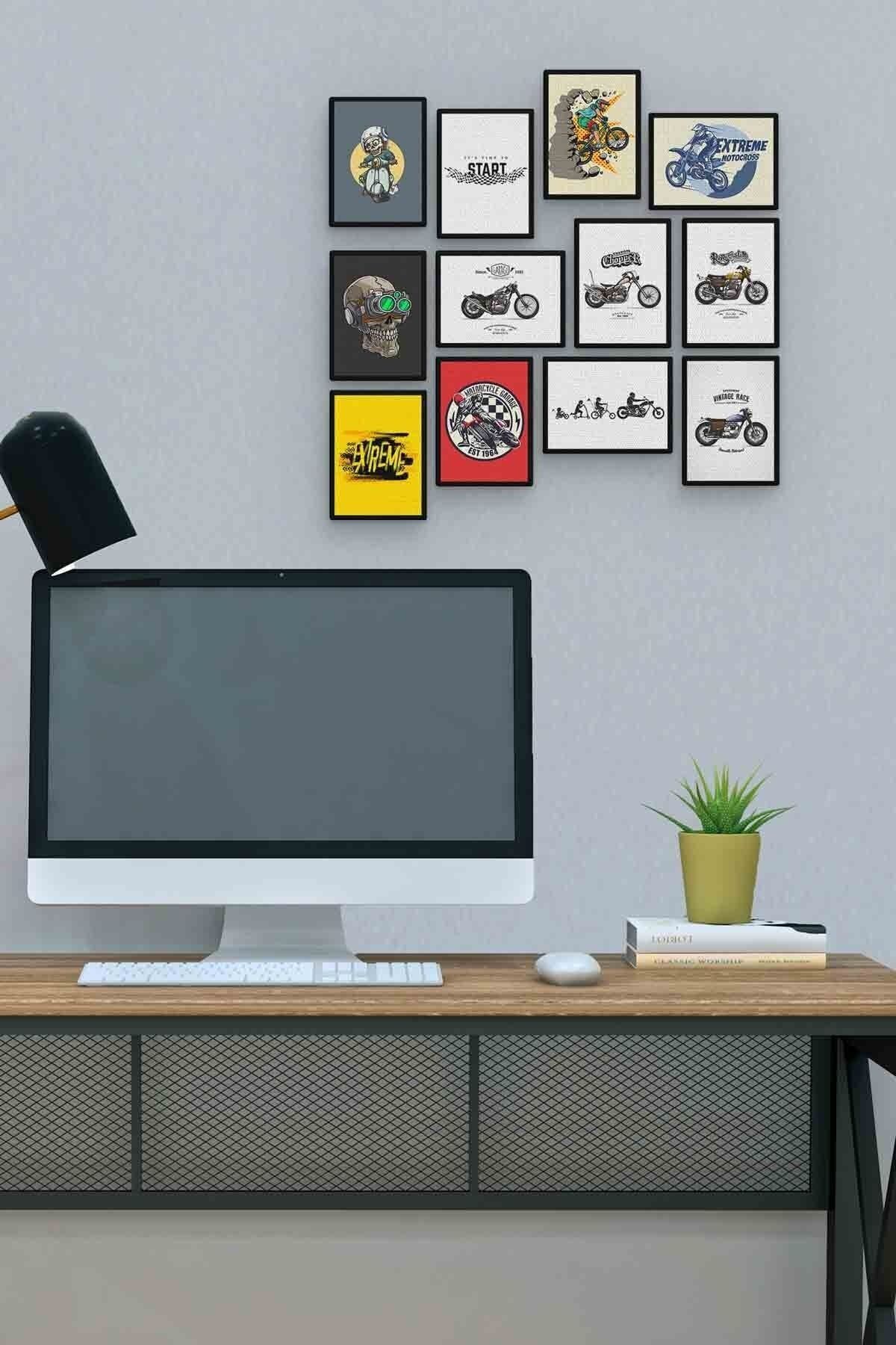 Tatlı Hayvan 12 Parça Mdf (ahşap) Tablo Ofis Boyu