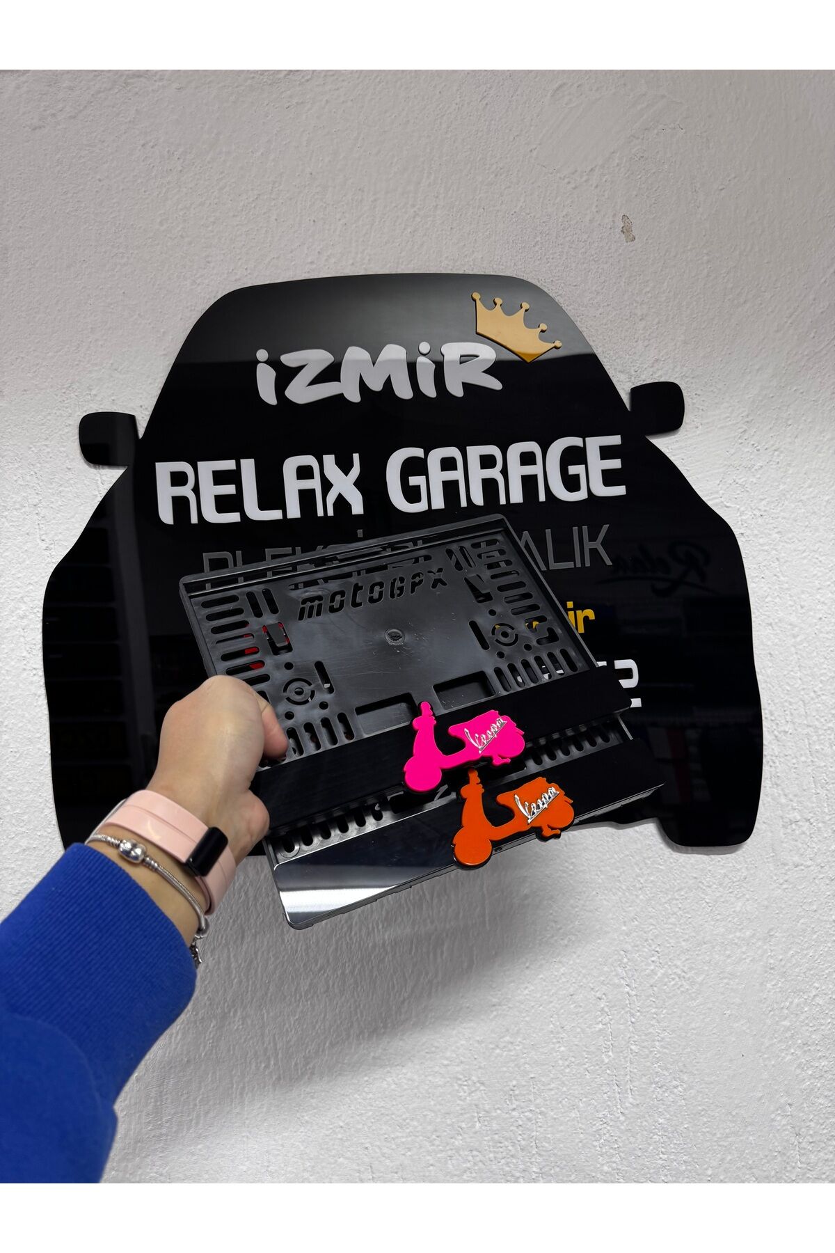 Vespaa  Uyumlu Motor Pleksi Plakalık