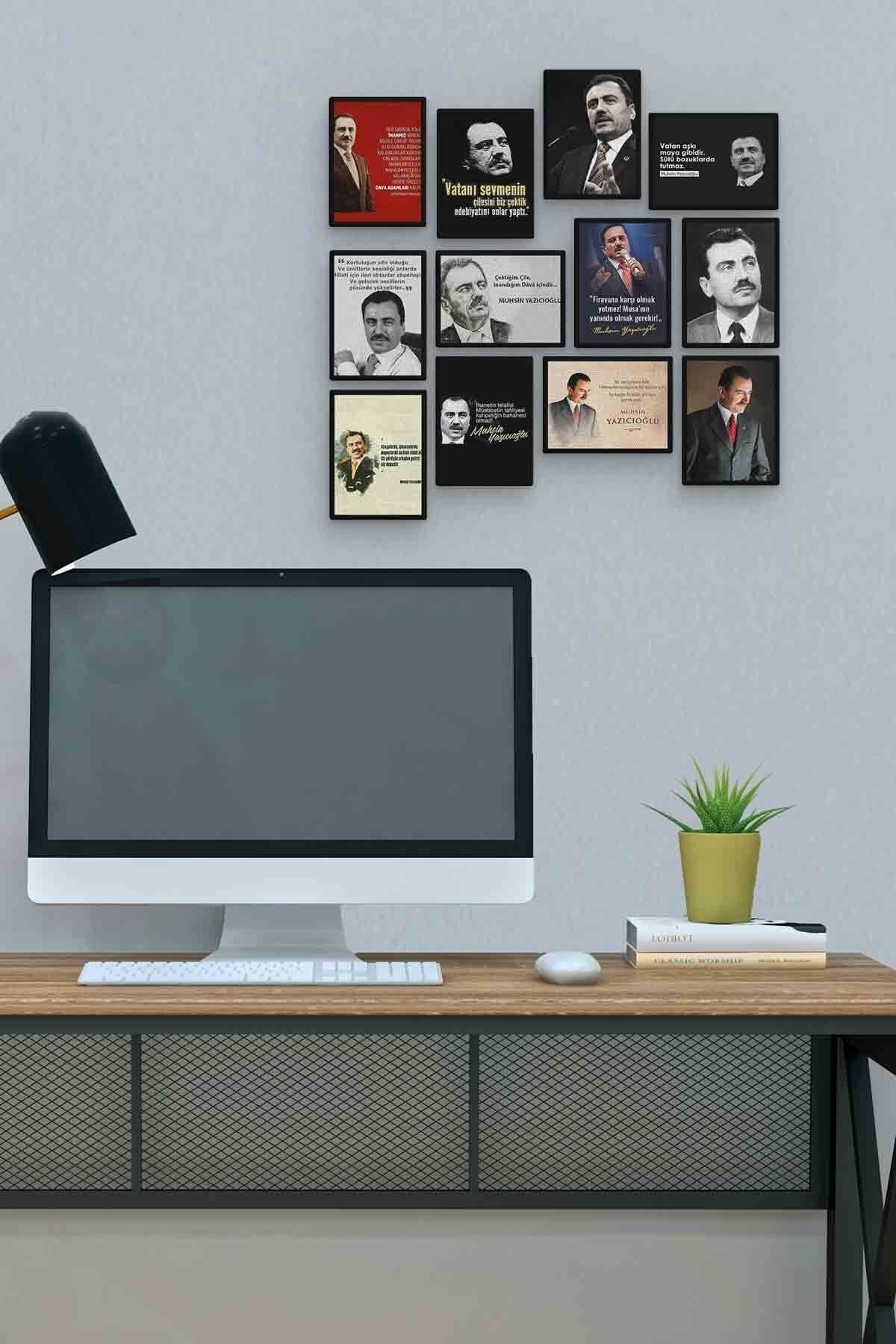 Muhsin Yazıcıoğlu 12 Parça Mdf (ahşap) Tablo Ofis Boyu