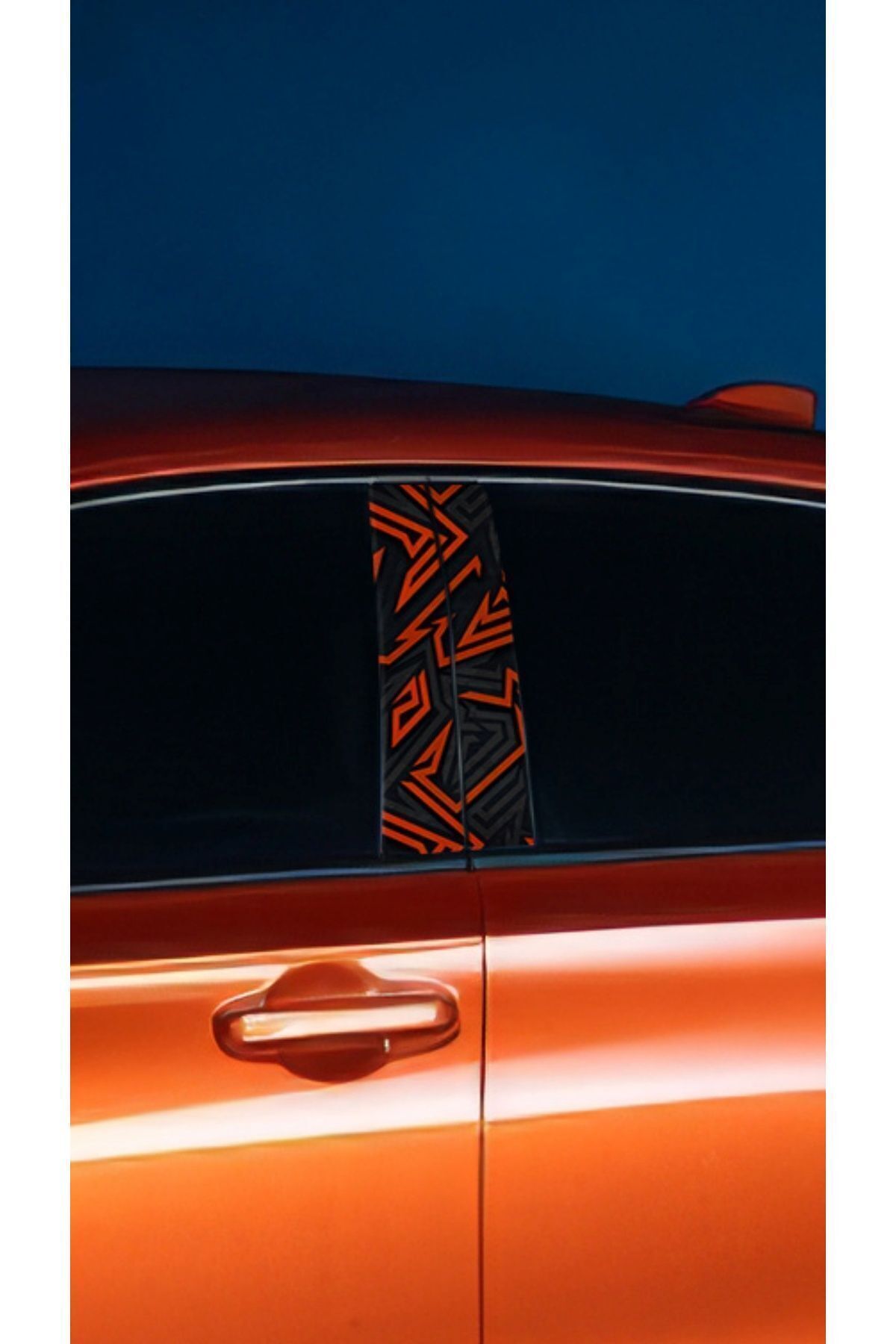 Araç Kapı Direk Kaplama Folyosu Desenli (SAĞ SOL TAKIM) (2 ADET) - 22x50 Cm