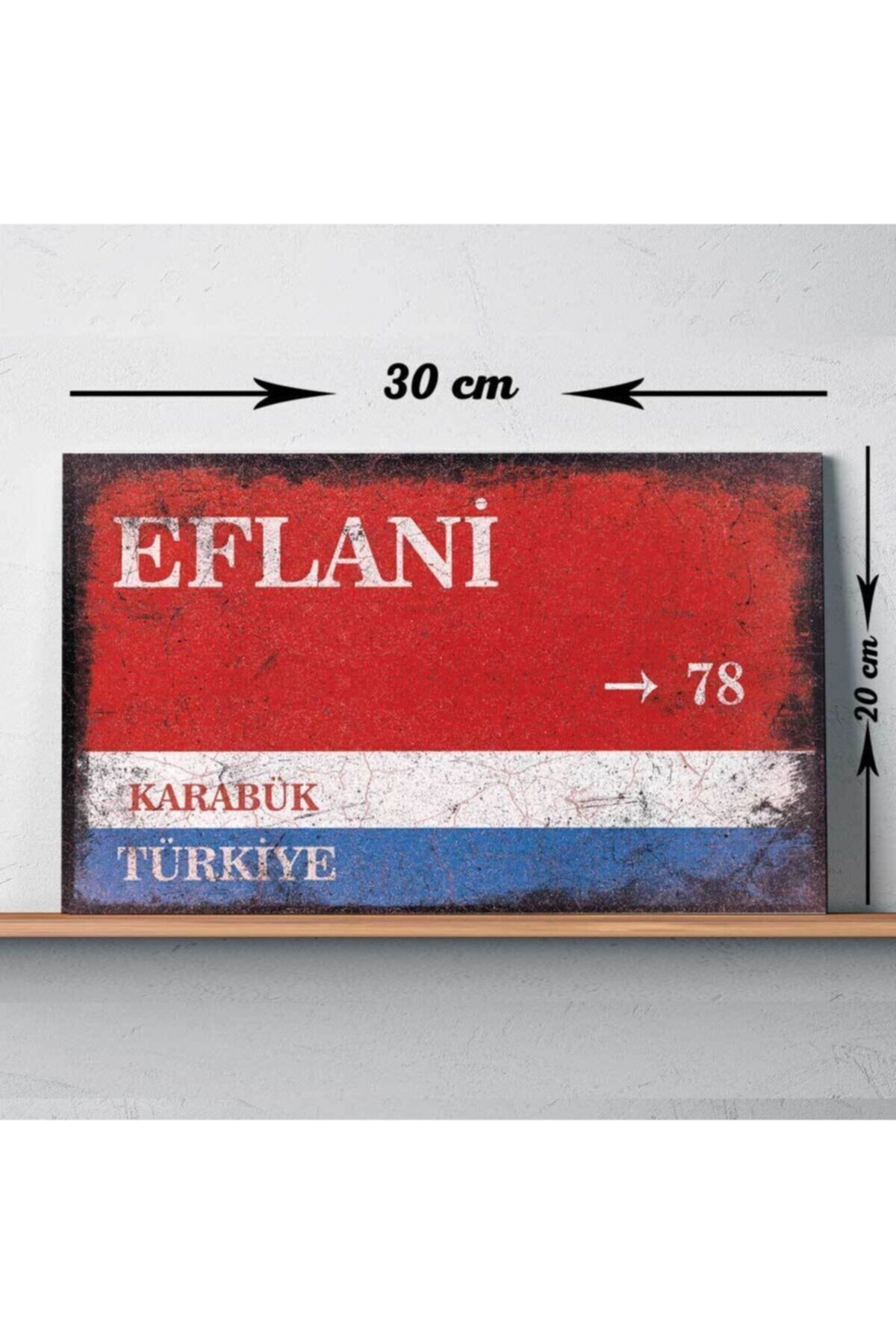 Istanbul Beşiktaş Sokak Tabelası Vintage Tablo