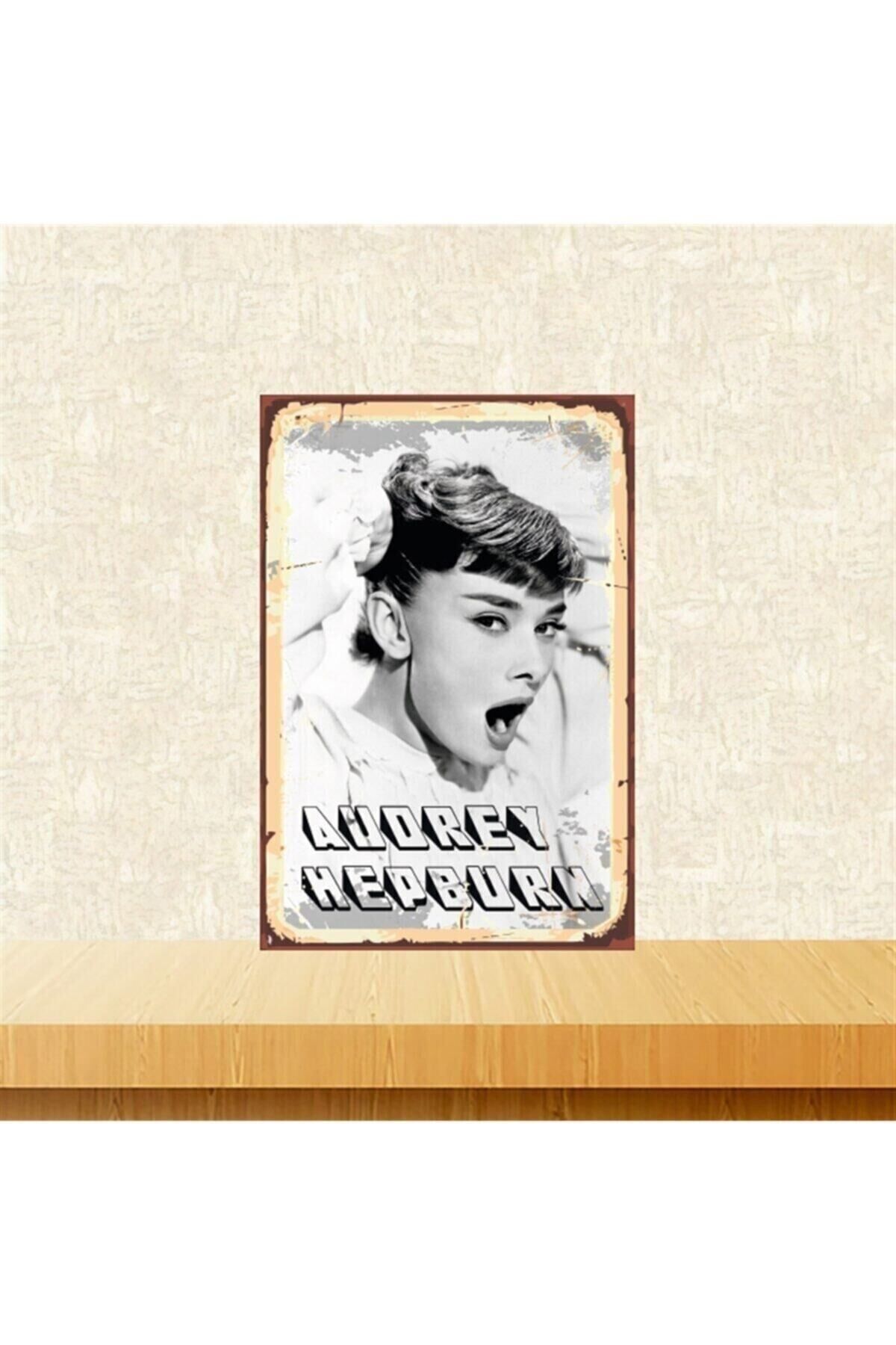 Audrey Hepburn Tasarımlı 20-30 Cm Retro Ahşap Tablo Tkfx5271