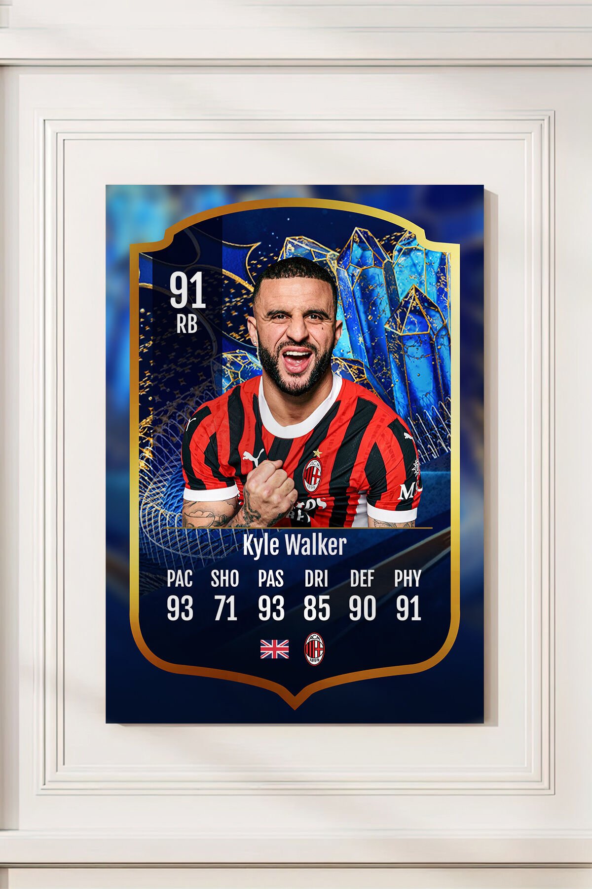 Futbolcu Fut Card mdf tablo serisi seti