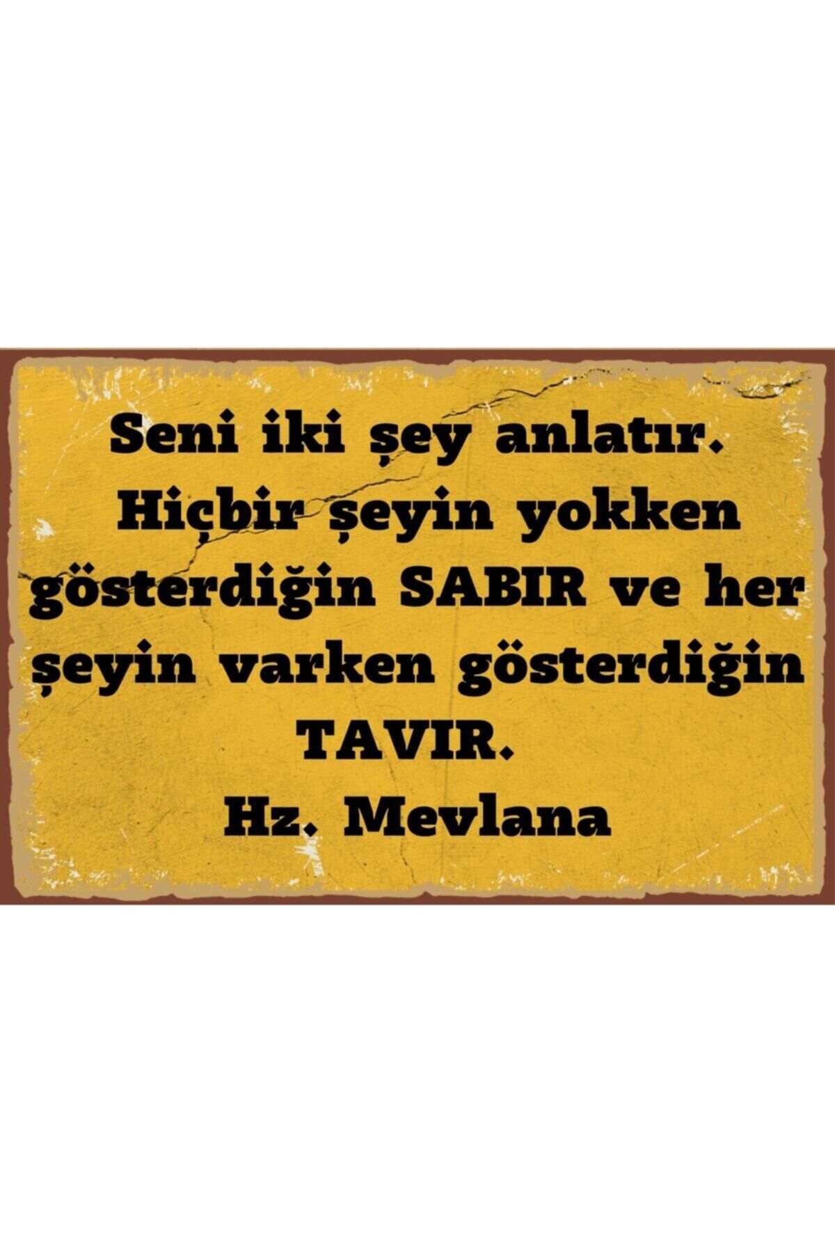 Seni Iki Şey Anlatır Retro Ahşap Poster