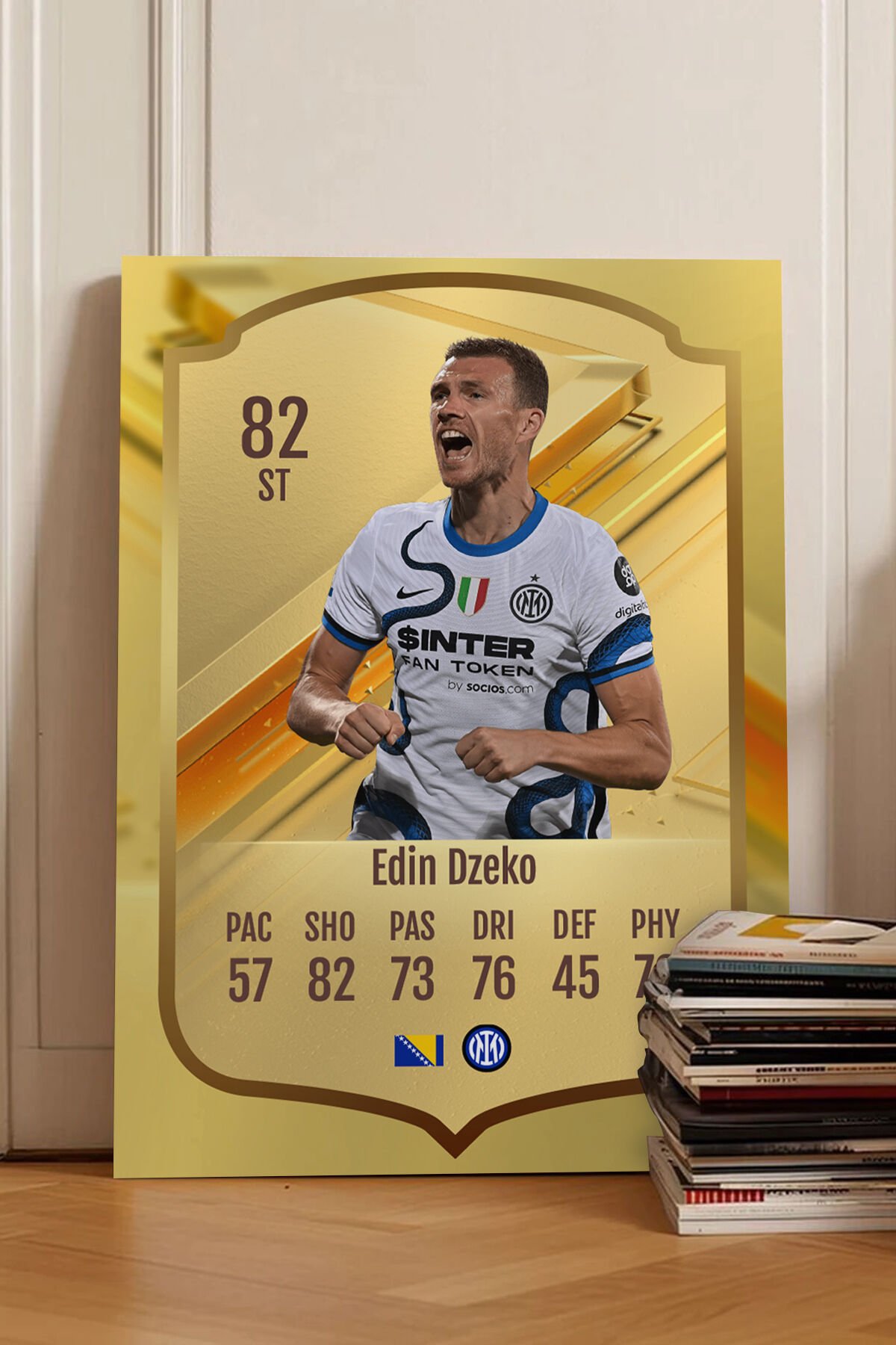 Futbolcu Fut Card mdf tablo