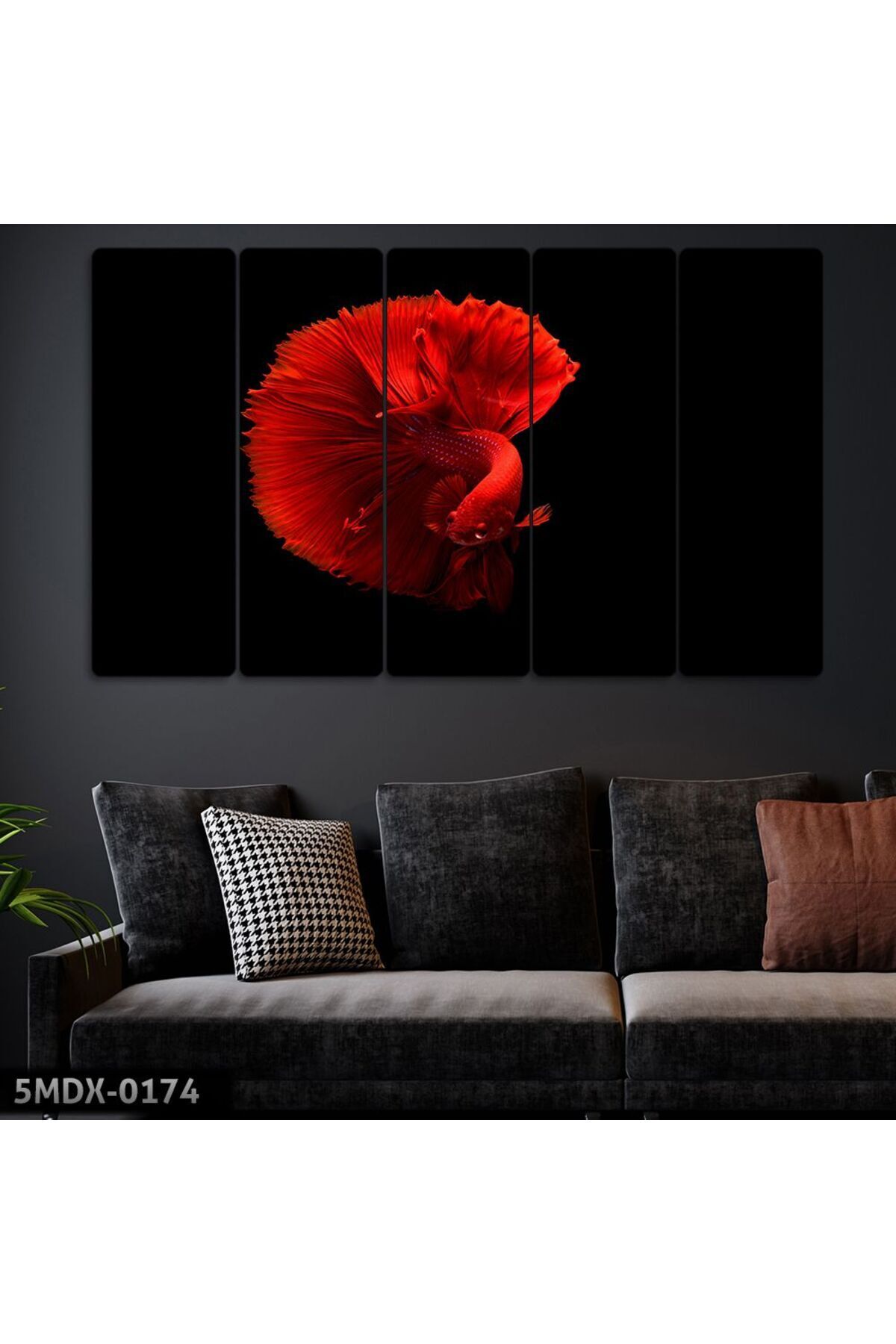 Balık Beta 5 Parçalı Tablo