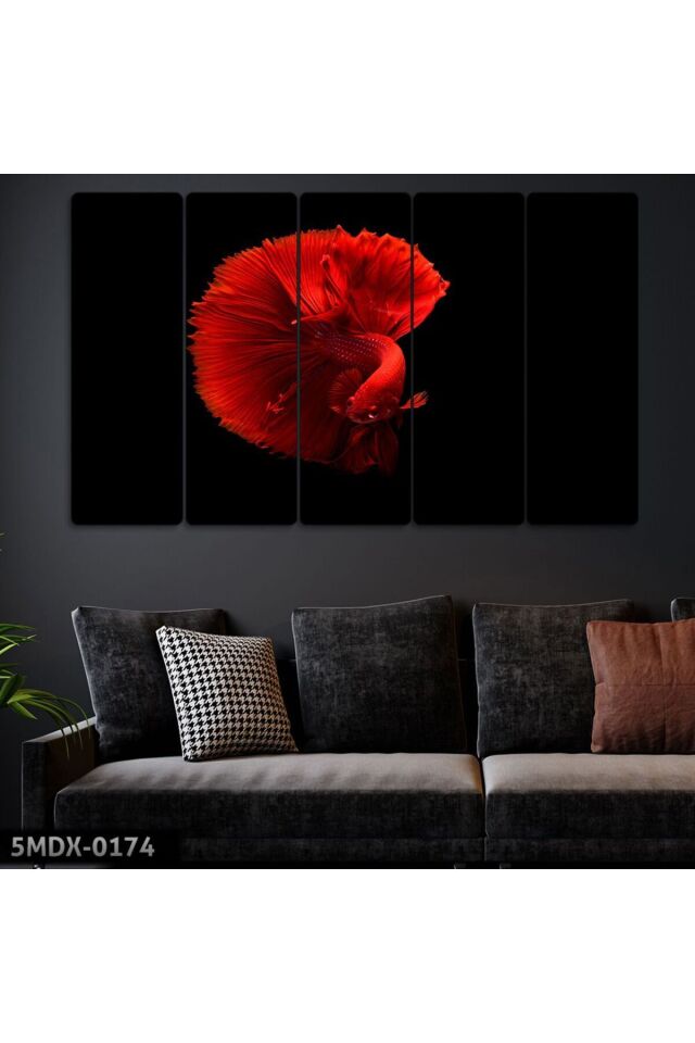 Balık Beta 5 Parçalı Tablo