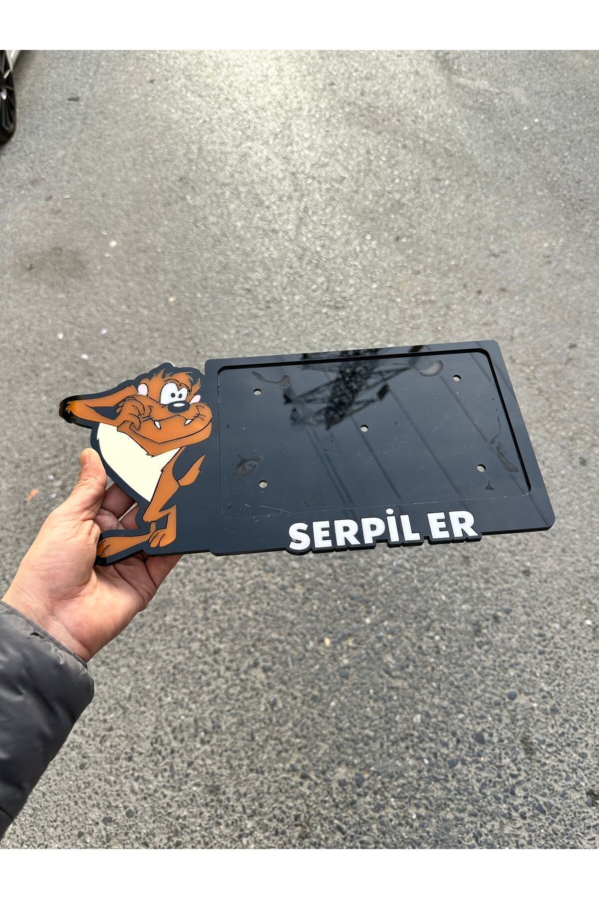 Motor Pleksi Plakalık Özel Tasarım (Tazmanya canavarı)