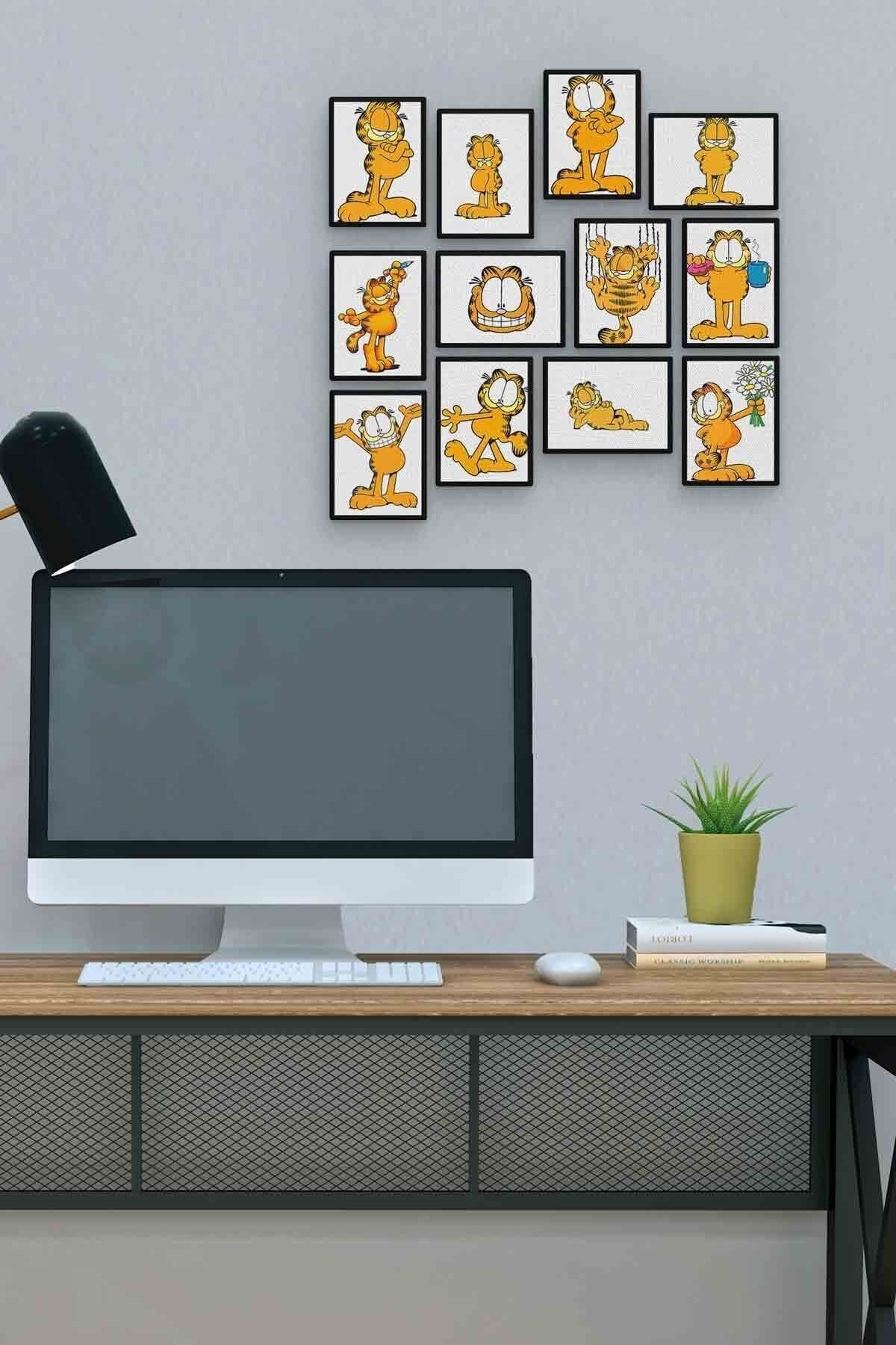Garfield 12 Parça Mdf (ahşap) Tablo Ofis Boyu