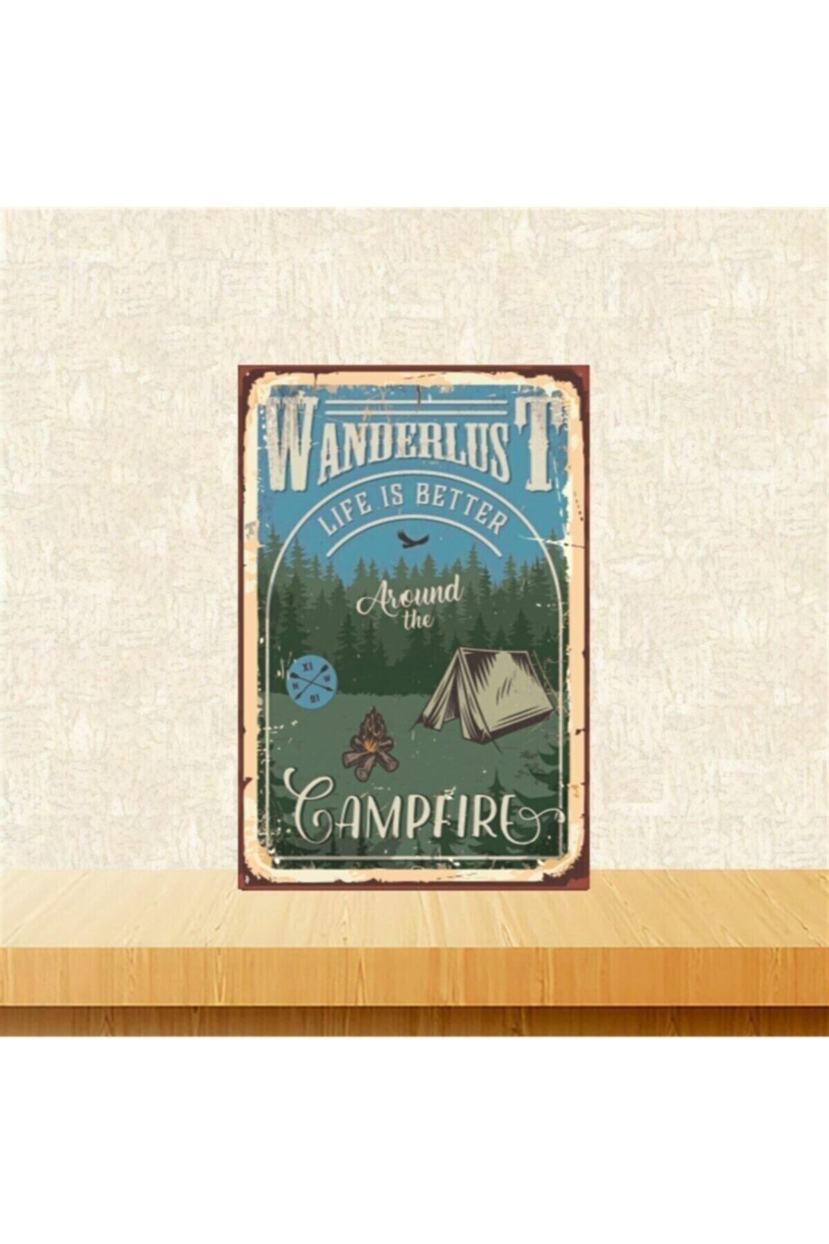 Campfire 20-30 Cm Retro Ahşap Tablo Tkfx5178