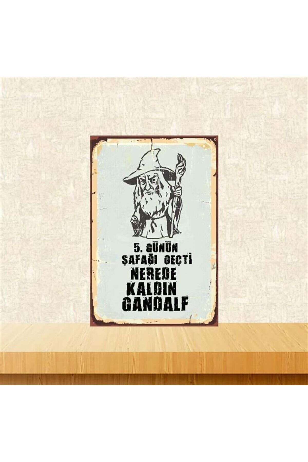 5.günün Şafağı Geçti 20-30 cm Retro Ahşap Poster