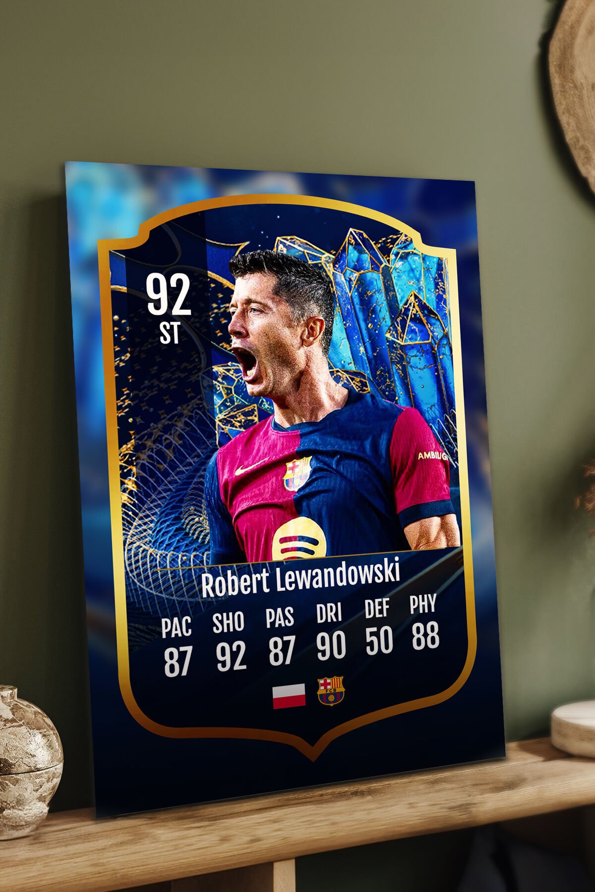 Futbolcu Fut Card mdf tablo serisi seti