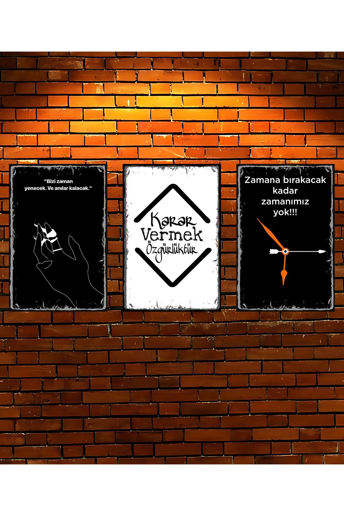 Özlü Sözler Retro Ahşap Mdf Poster Tablo ÖS1000