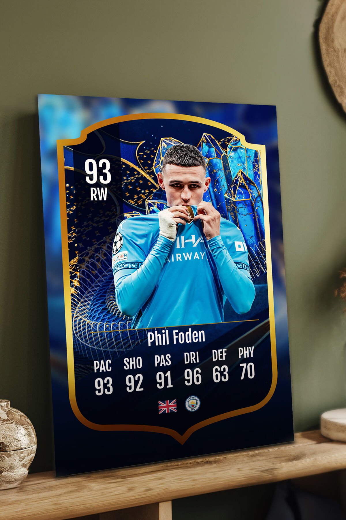 Futbolcu Fut Card mdf tablo serisi seti