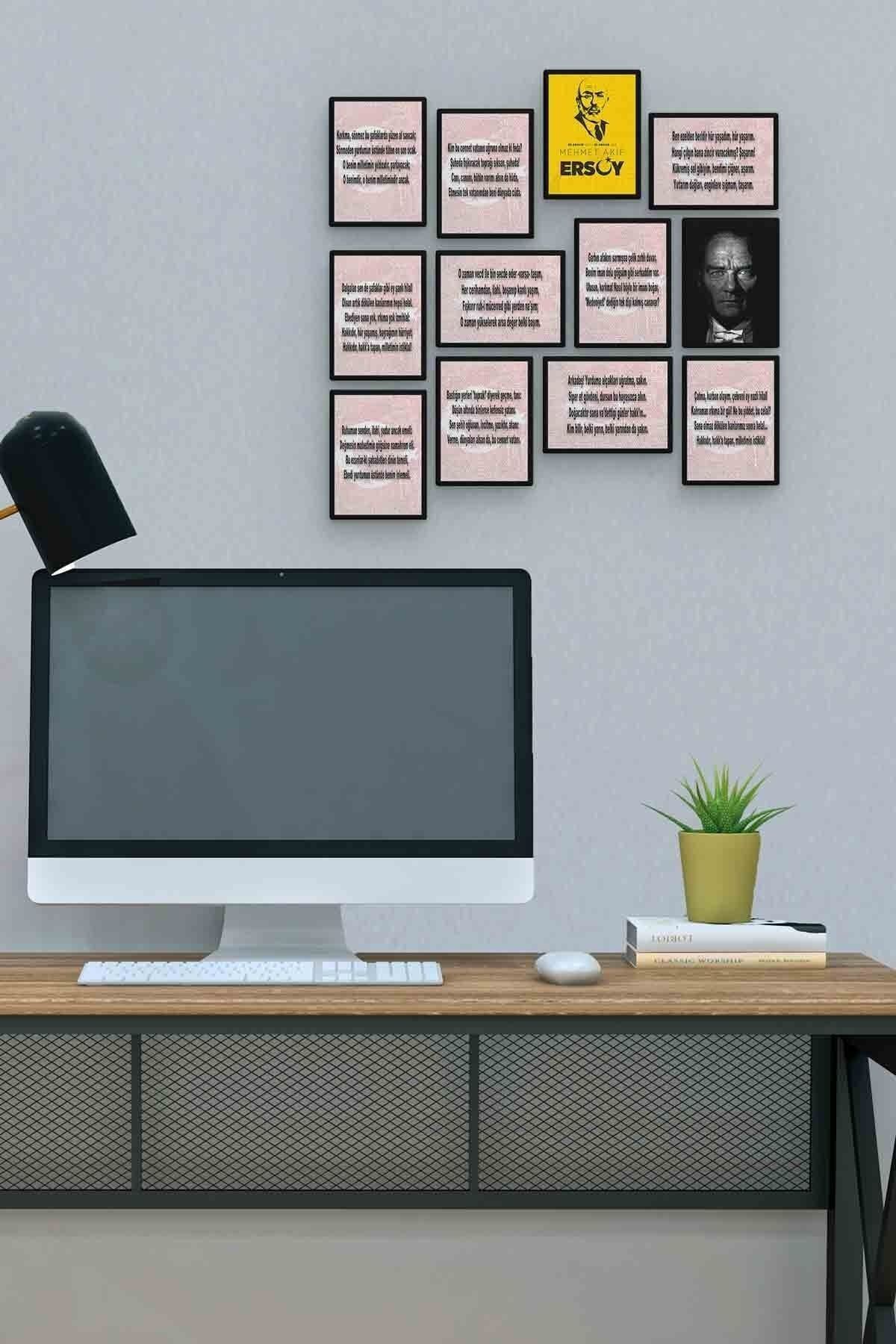 Istiklal Marşı 12 Parça Mdf (ahşap) Tablo Ofis Boyu