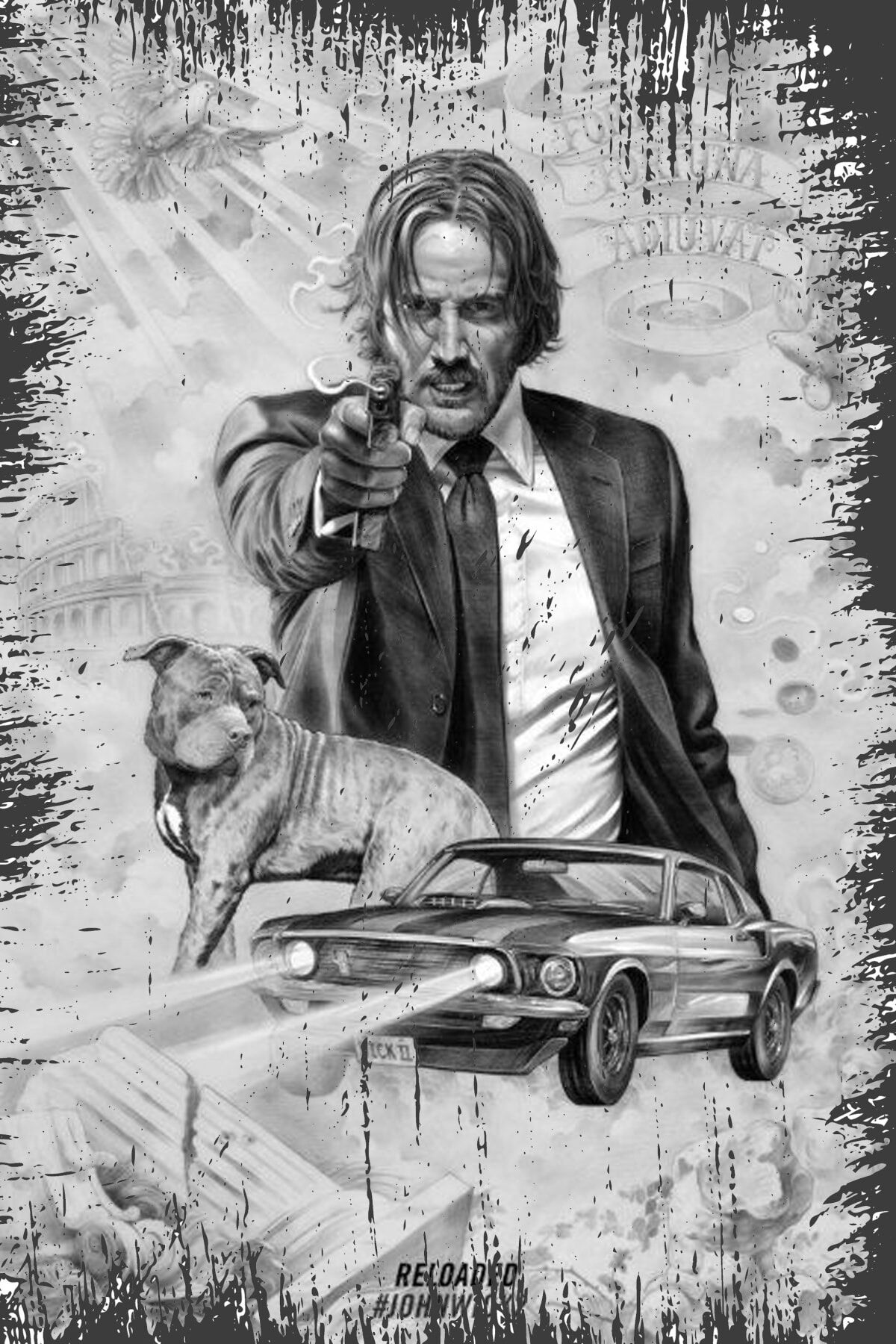 Retro Ahşap Duvar Posteri