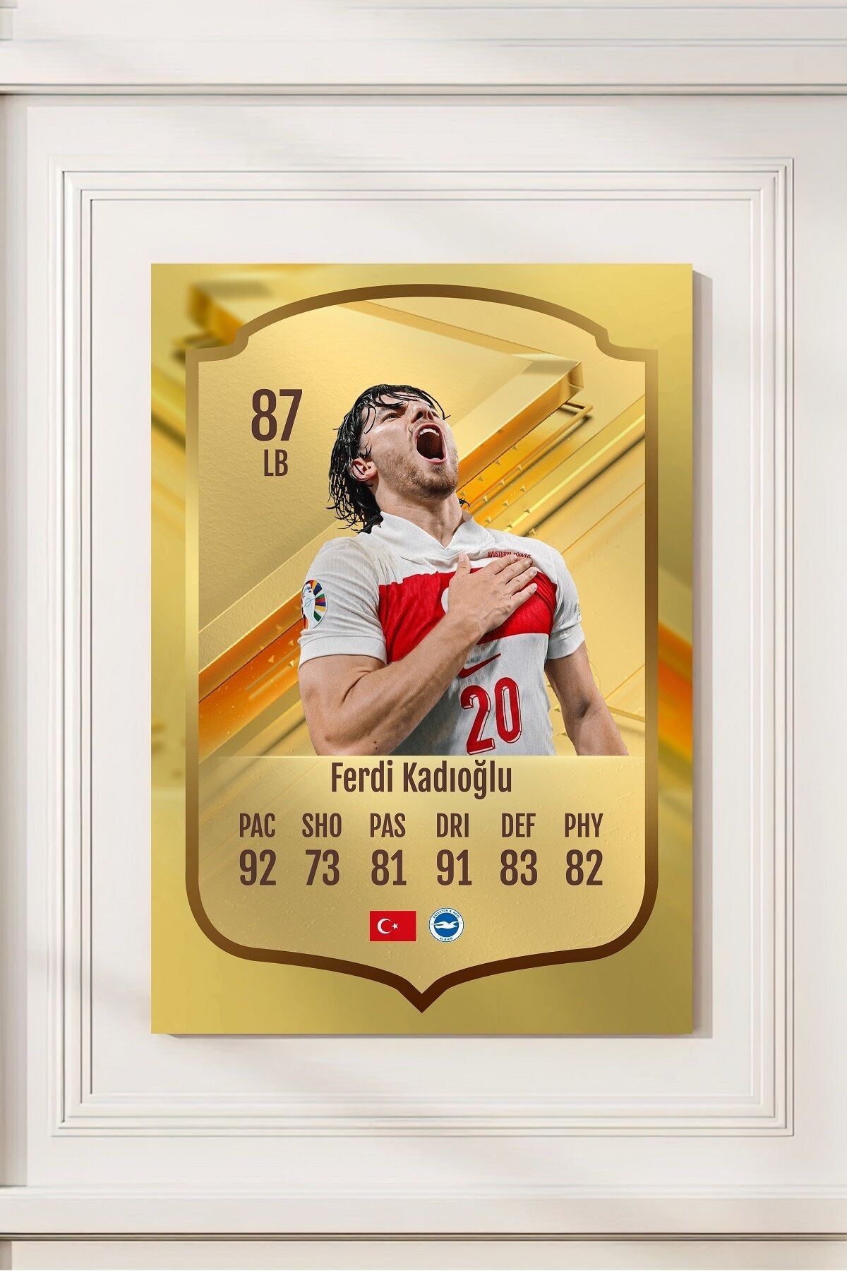 Futbolcu Fut Card mdf tablo serisi seti