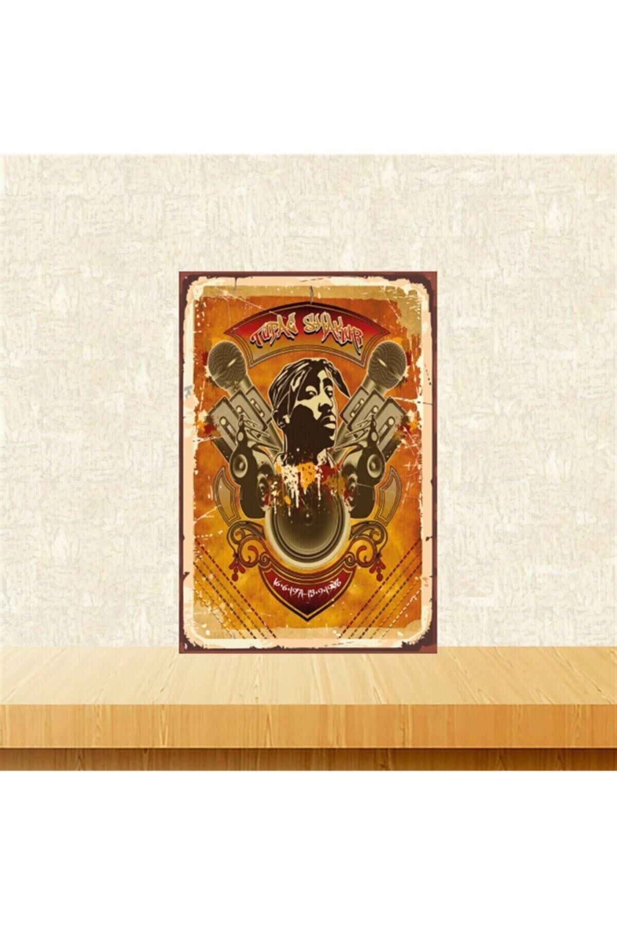 Tupac Shakur 20-30 Cm Retro Ahşap Tablo Tkfx5037